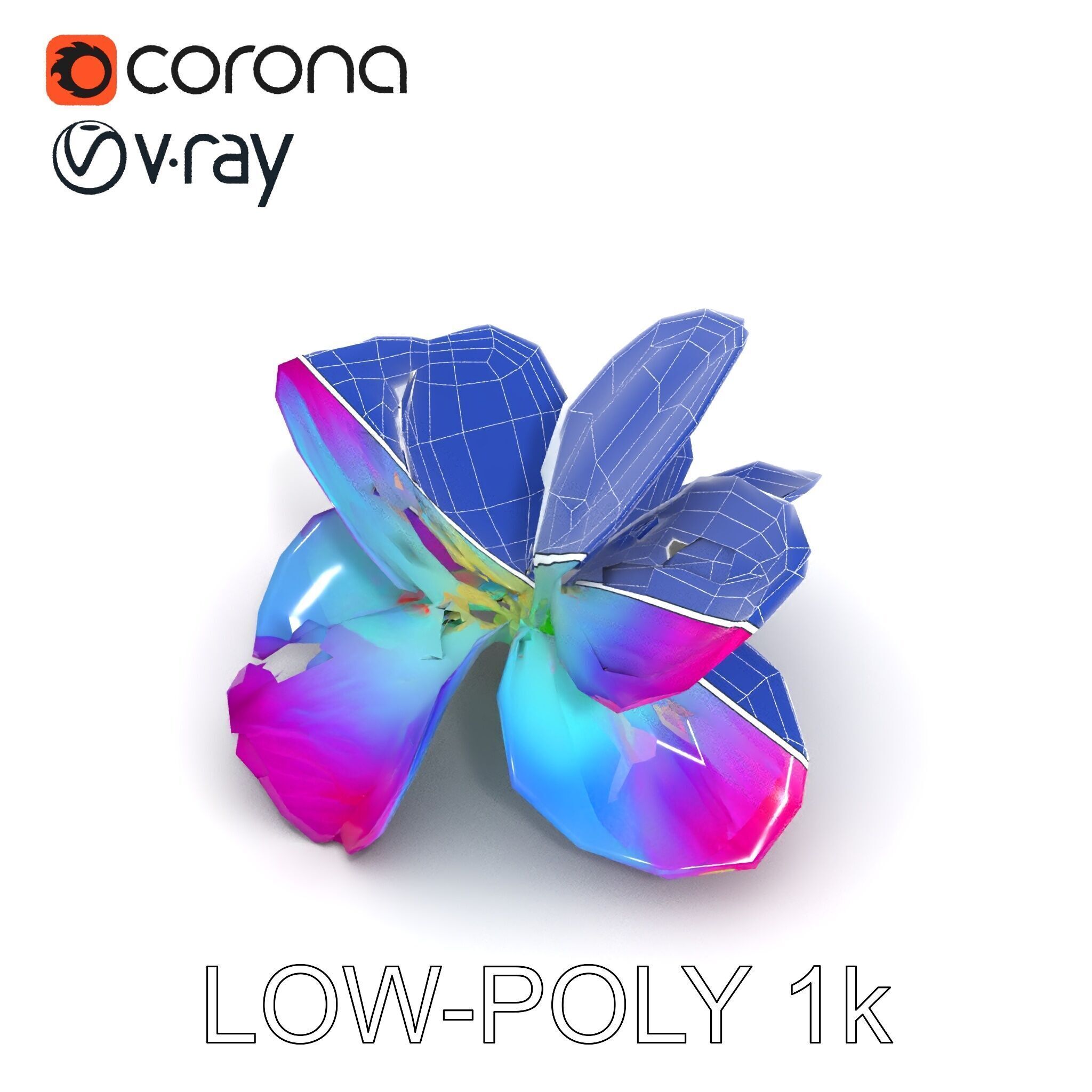 Vibrant Lotus Flower D Model Pack Low-poly 3D model_22