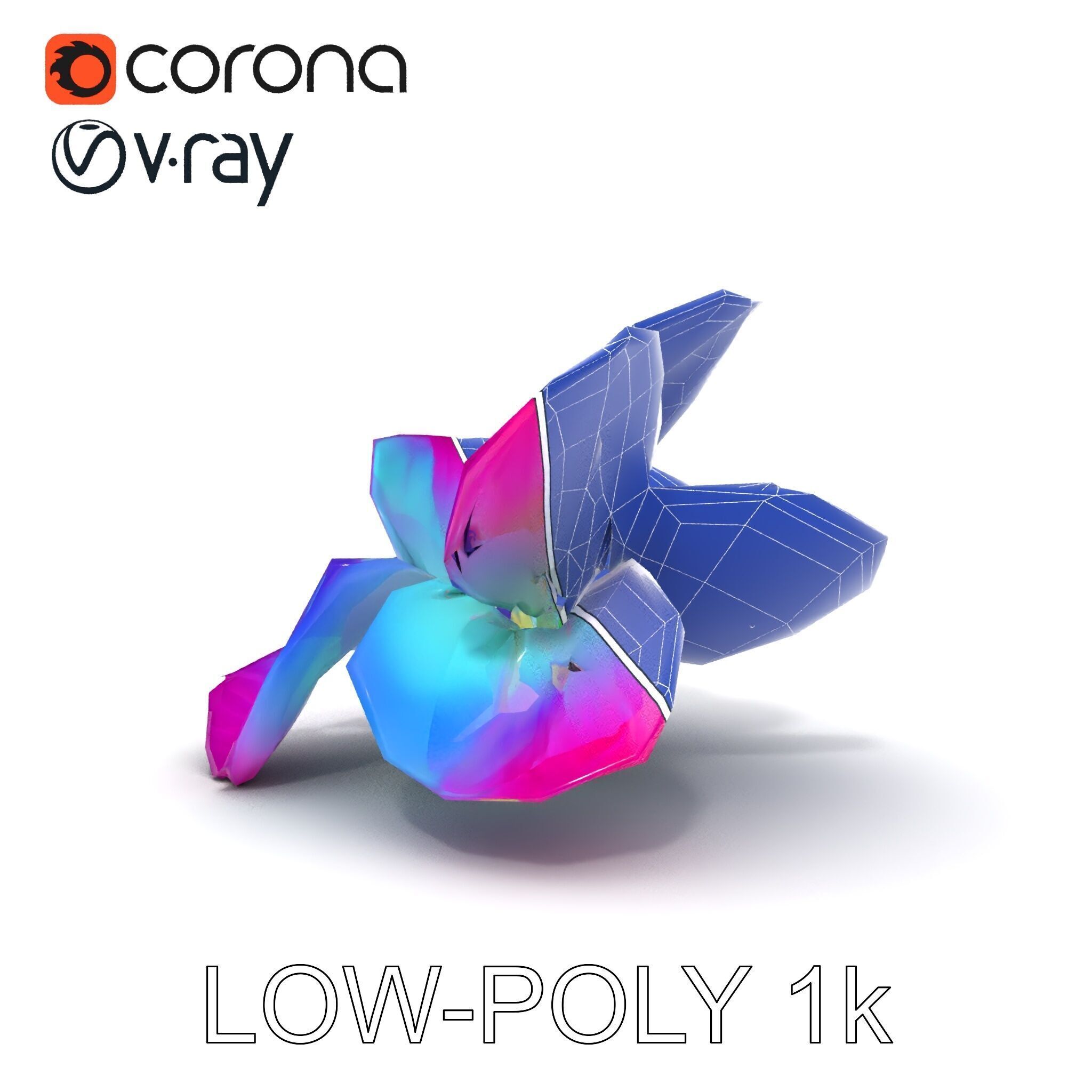 Vibrant Lotus Flower D Model Pack Low-poly 3D model_30