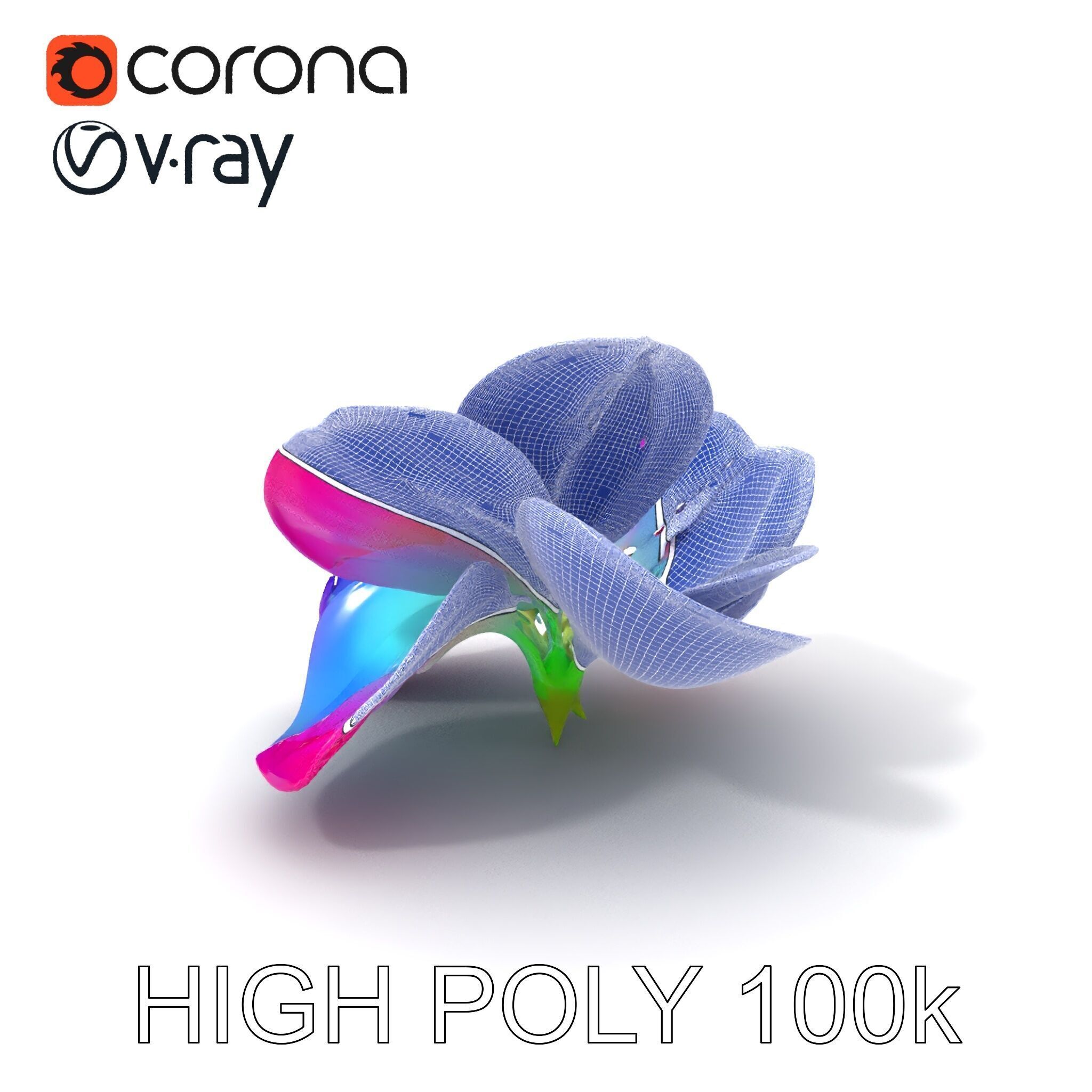 Vibrant Lotus Flower D Model Pack Low-poly 3D model_4