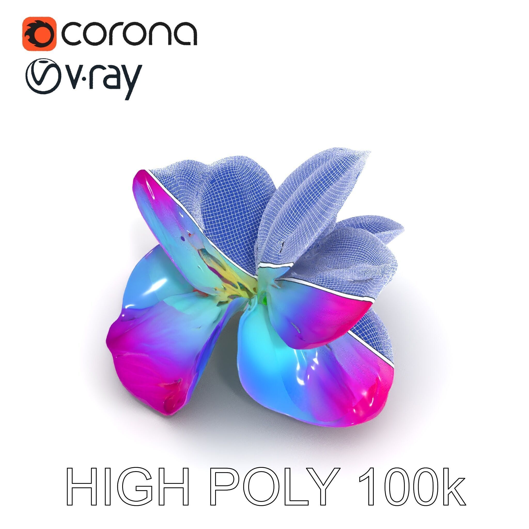 Vibrant Lotus Flower D Model Pack Low-poly 3D model_8
