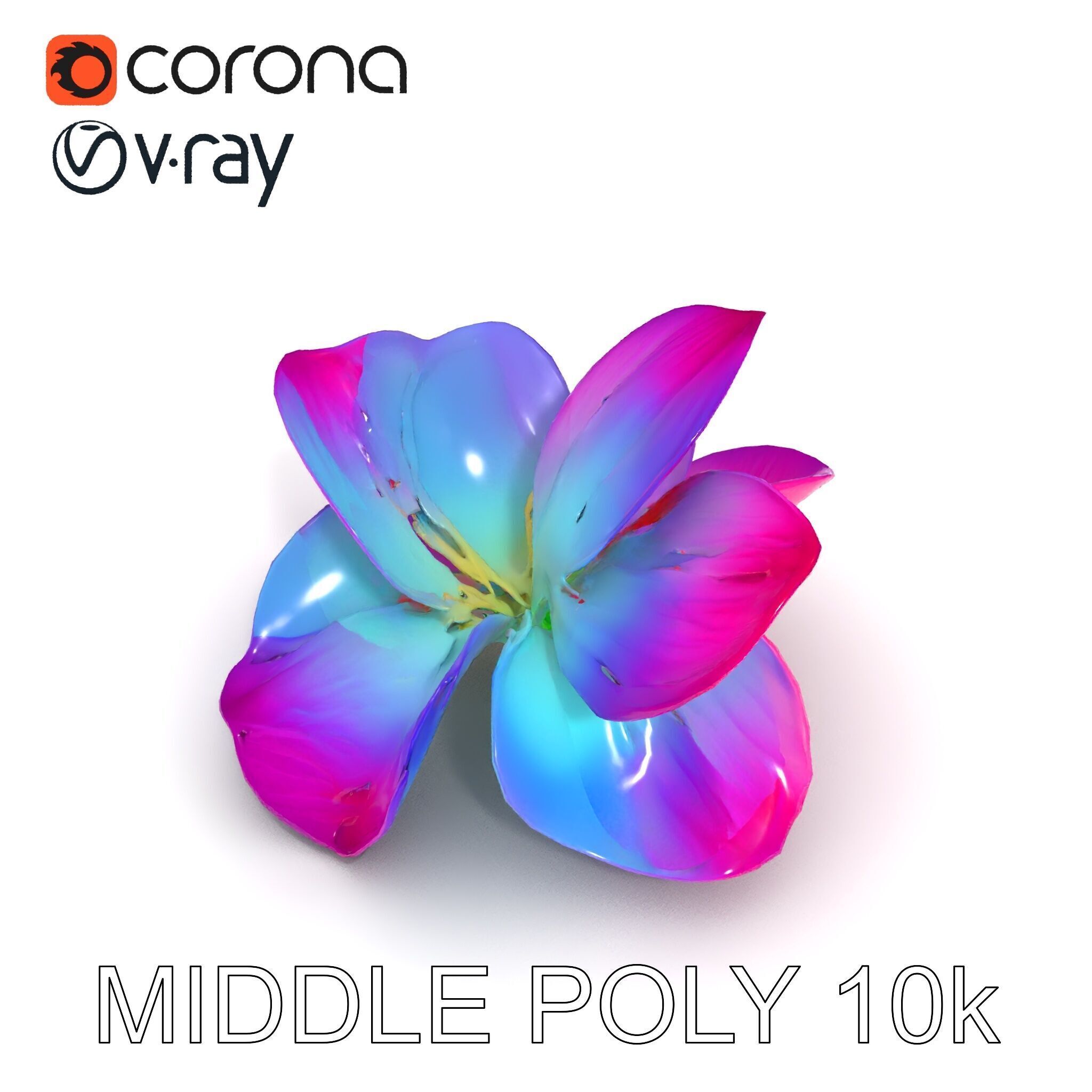 Vibrant Lotus Flower D Model Pack Low-poly 3D model_11