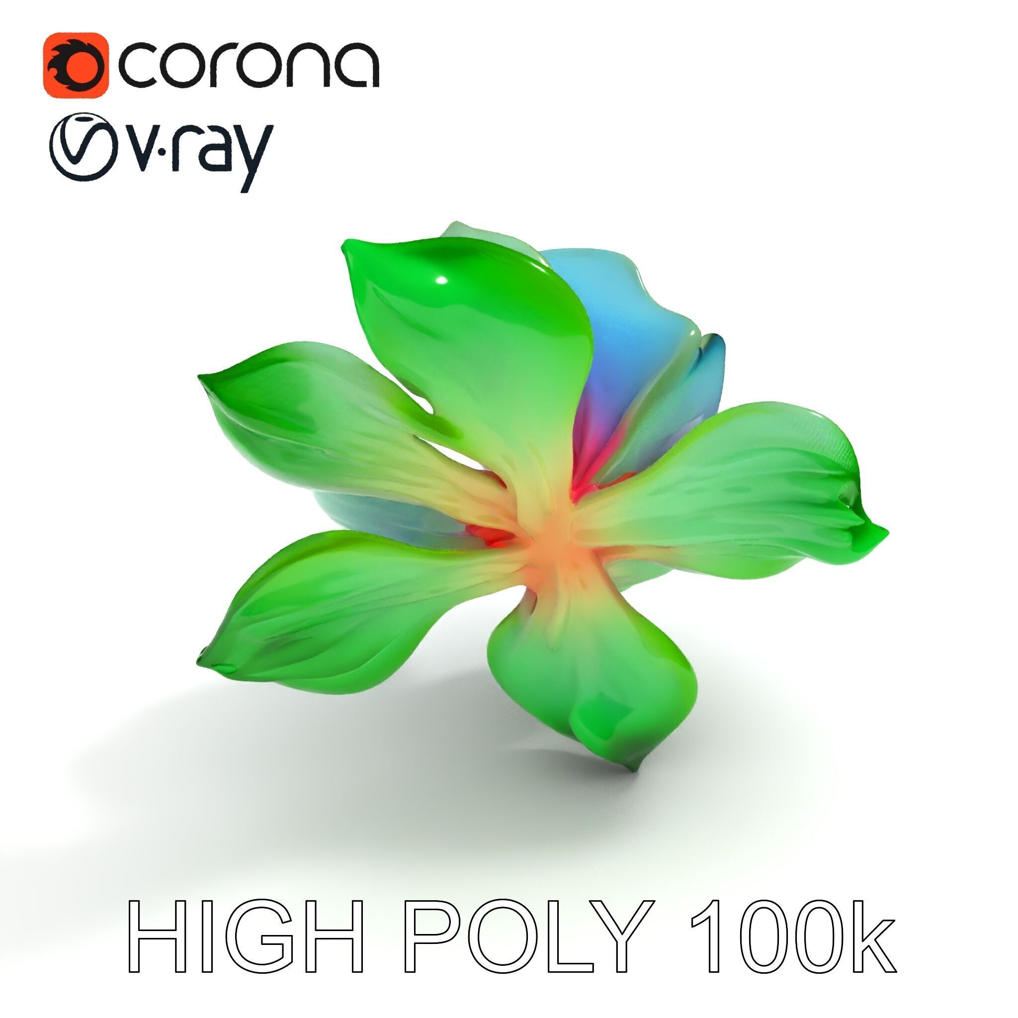 Colorful Bloom Flower Model Pack for D Rendering Low-poly 3D model_34