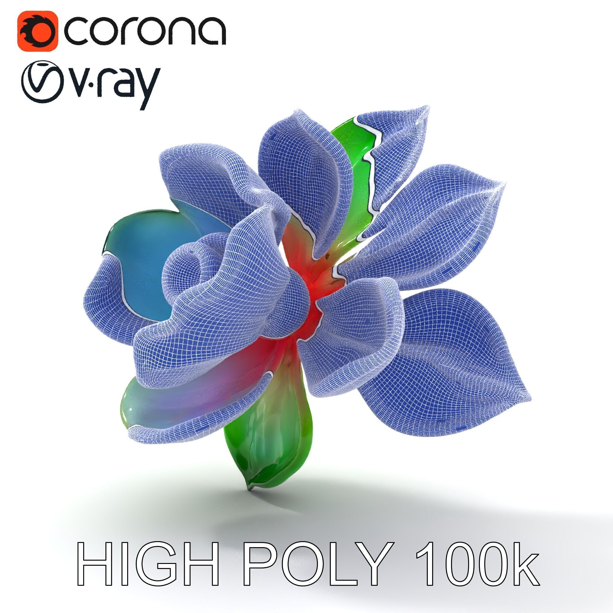 Colorful Bloom Flower Model Pack for D Rendering Low-poly 3D model_26