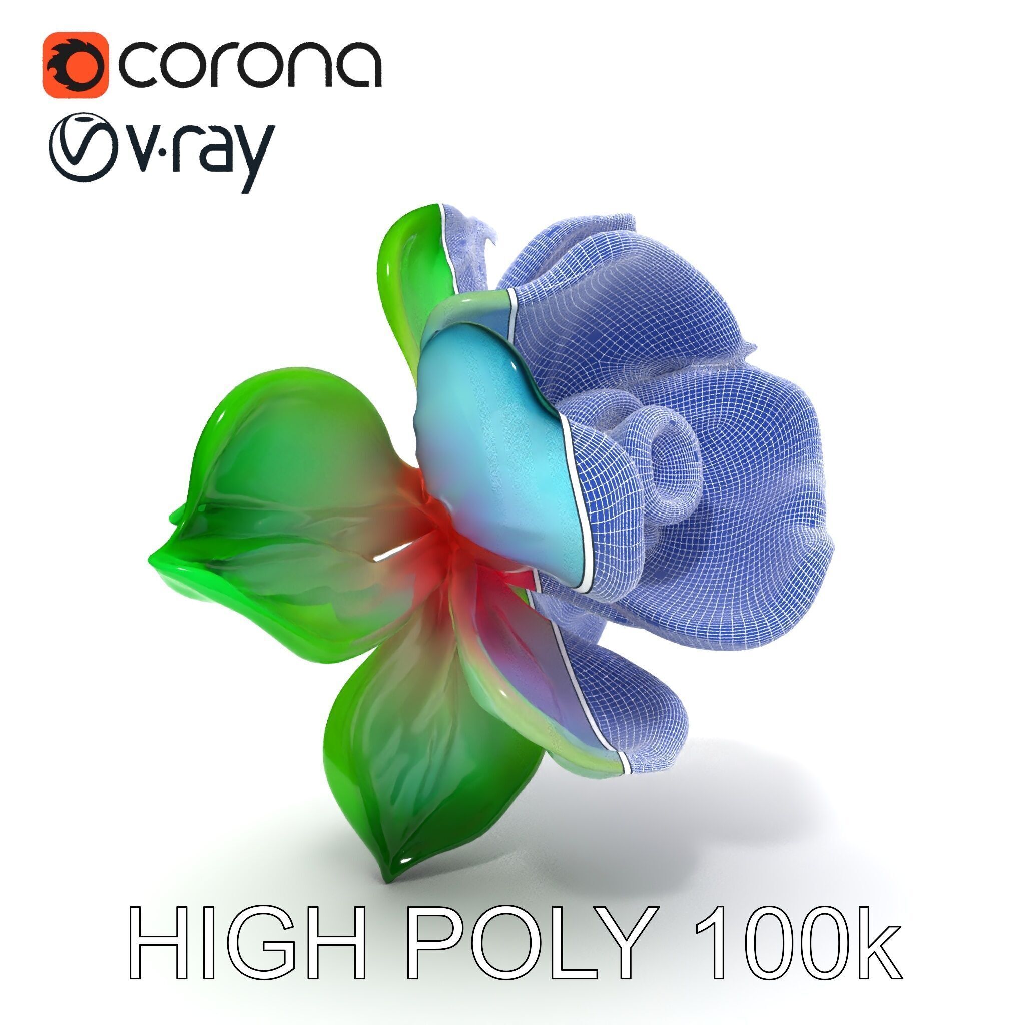 Colorful Bloom Flower Model Pack for D Rendering Low-poly 3D model_23
