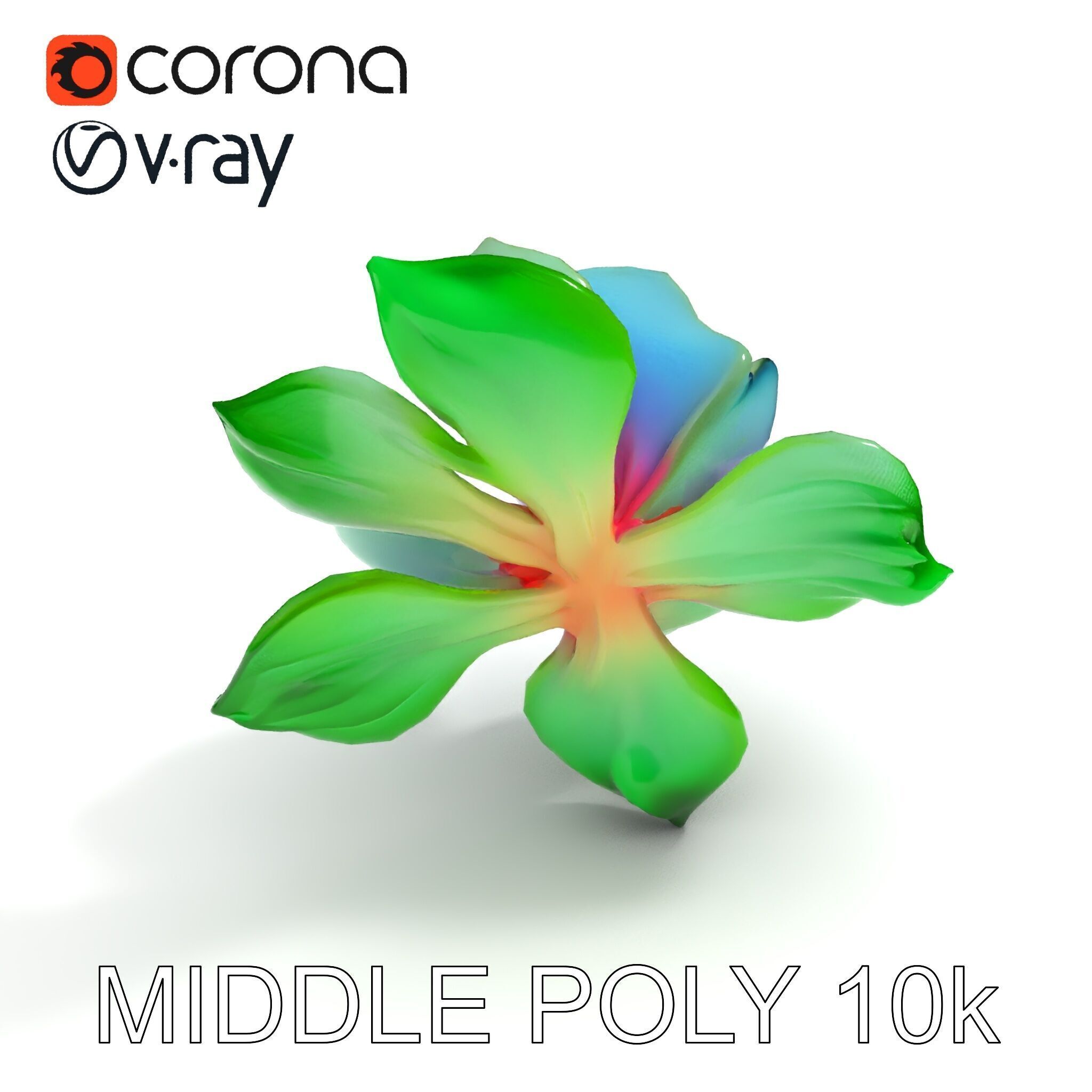 Colorful Bloom Flower Model Pack for D Rendering Low-poly 3D model_24