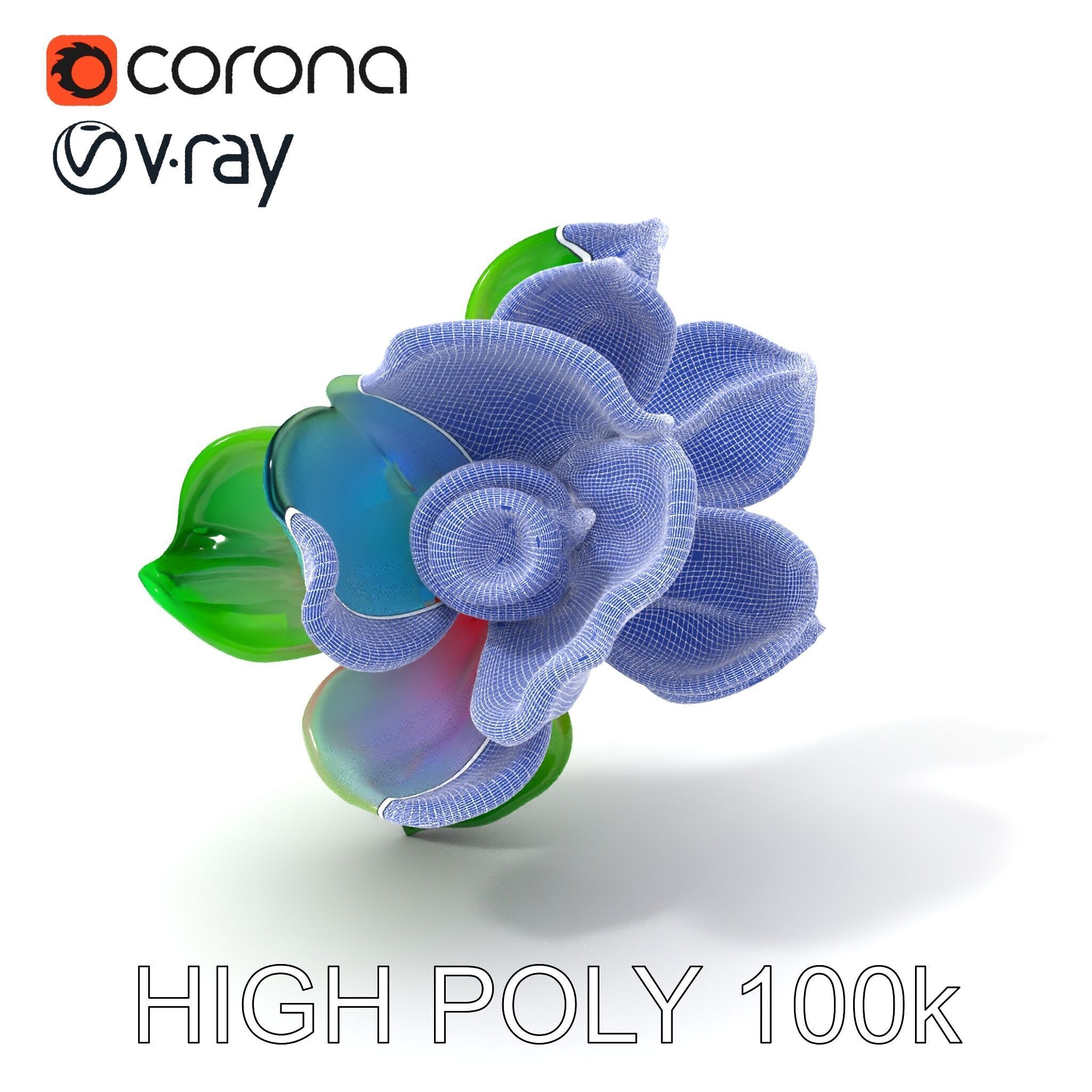 Colorful Bloom Flower Model Pack for D Rendering Low-poly 3D model_4