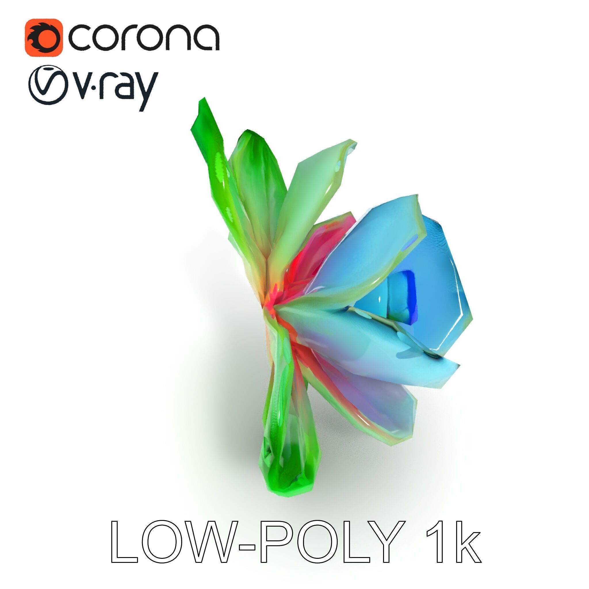 Colorful Bloom Flower Model Pack for D Rendering Low-poly 3D model_20