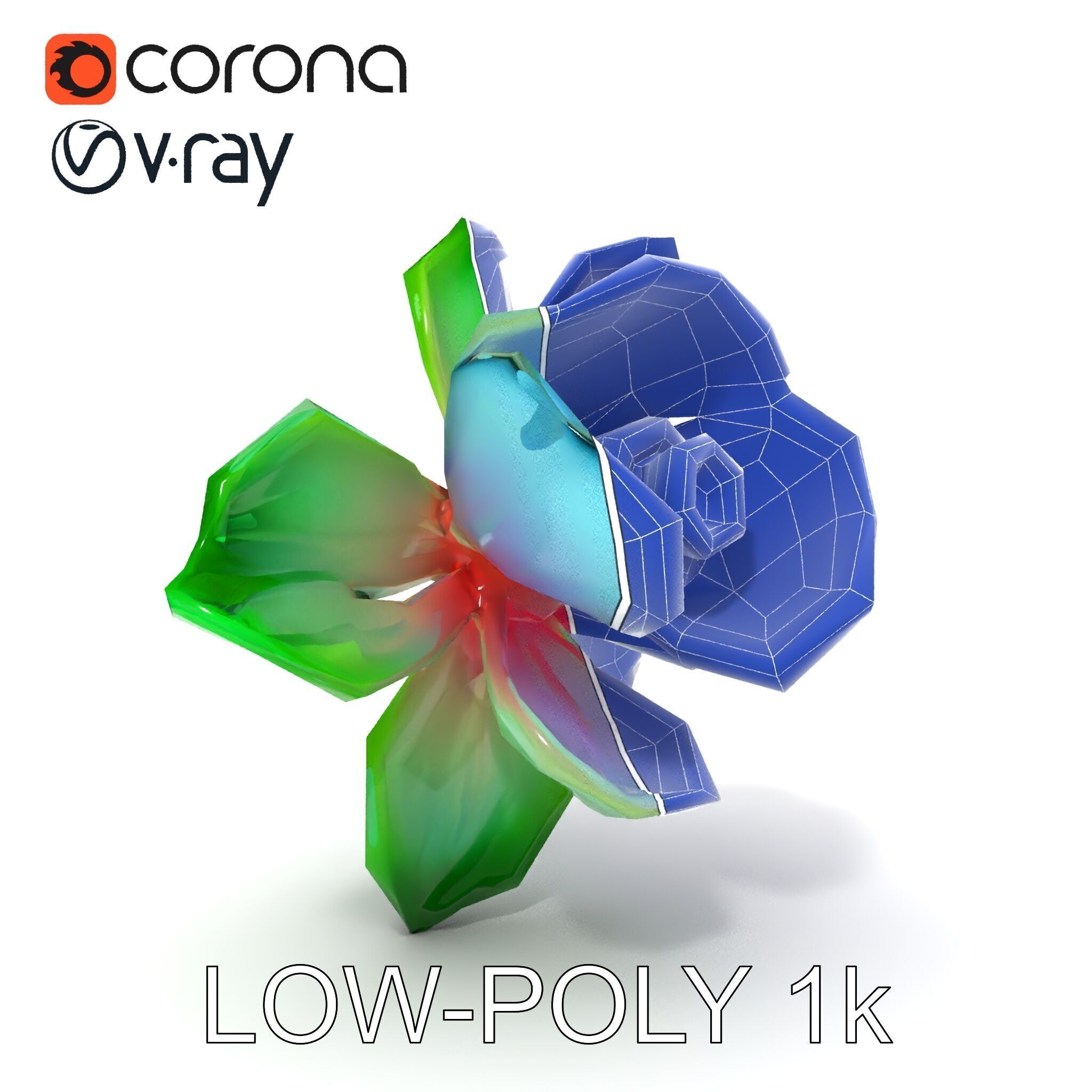 Colorful Bloom Flower Model Pack for D Rendering Low-poly 3D model_31
