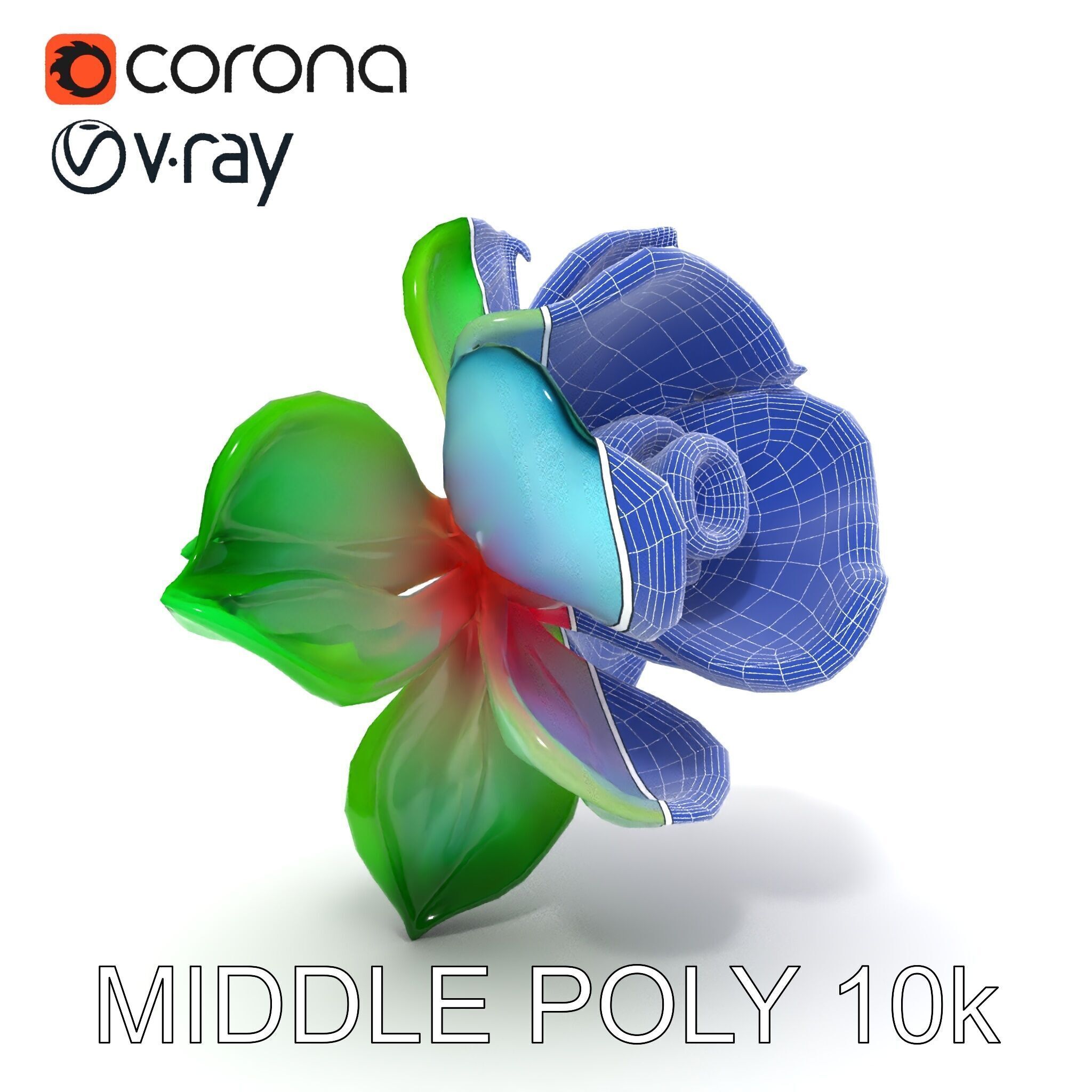 Colorful Bloom Flower Model Pack for D Rendering Low-poly 3D model_14