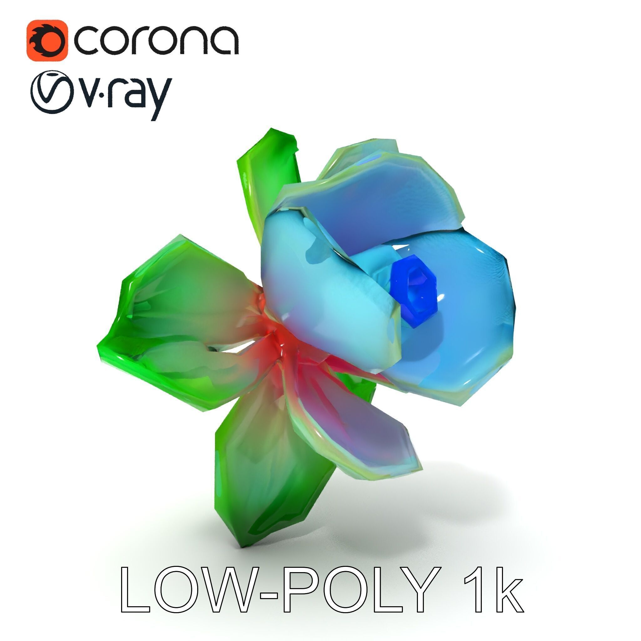 Colorful Bloom Flower Model Pack for D Rendering Low-poly 3D model_28