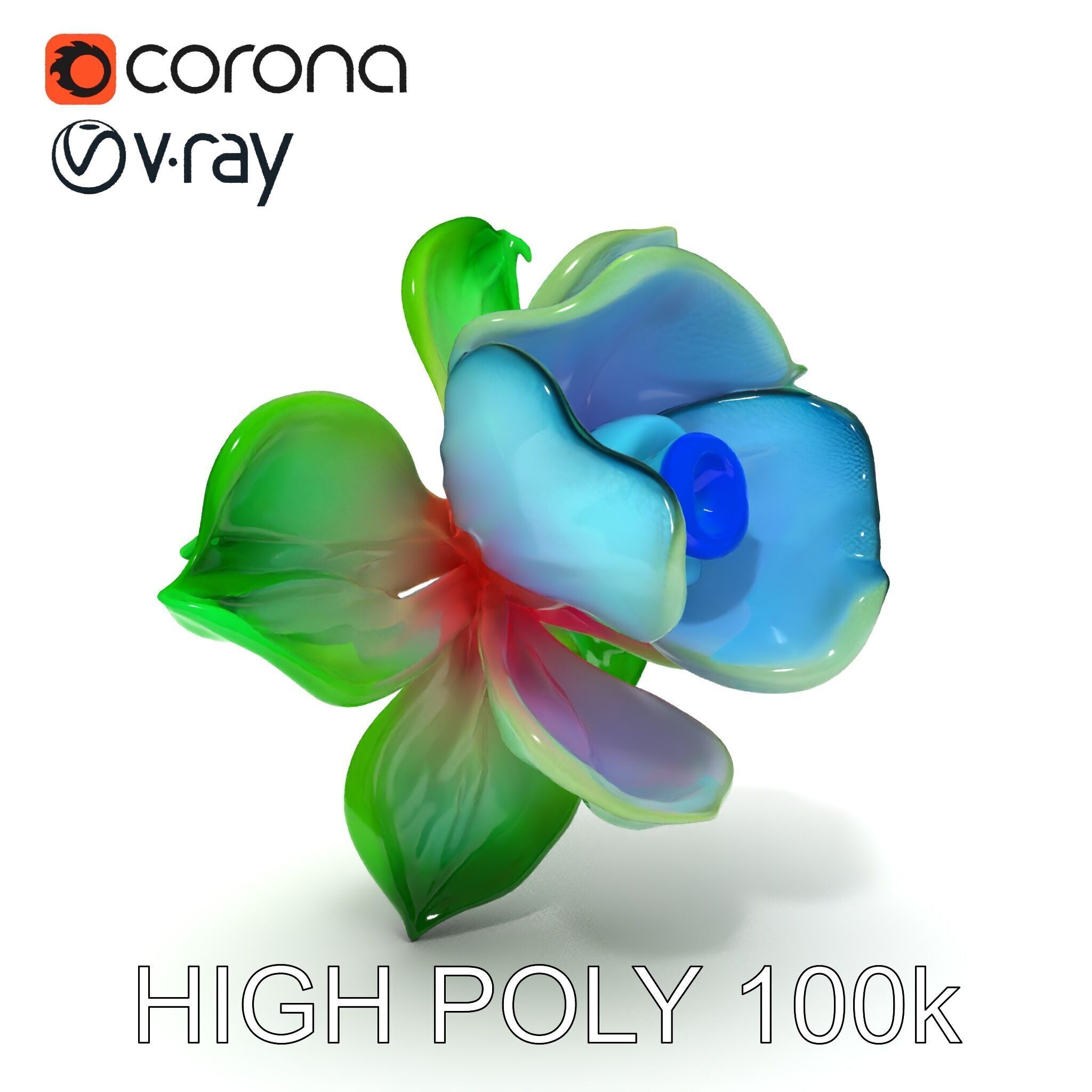 Colorful Bloom Flower Model Pack for D Rendering Low-poly 3D model_29