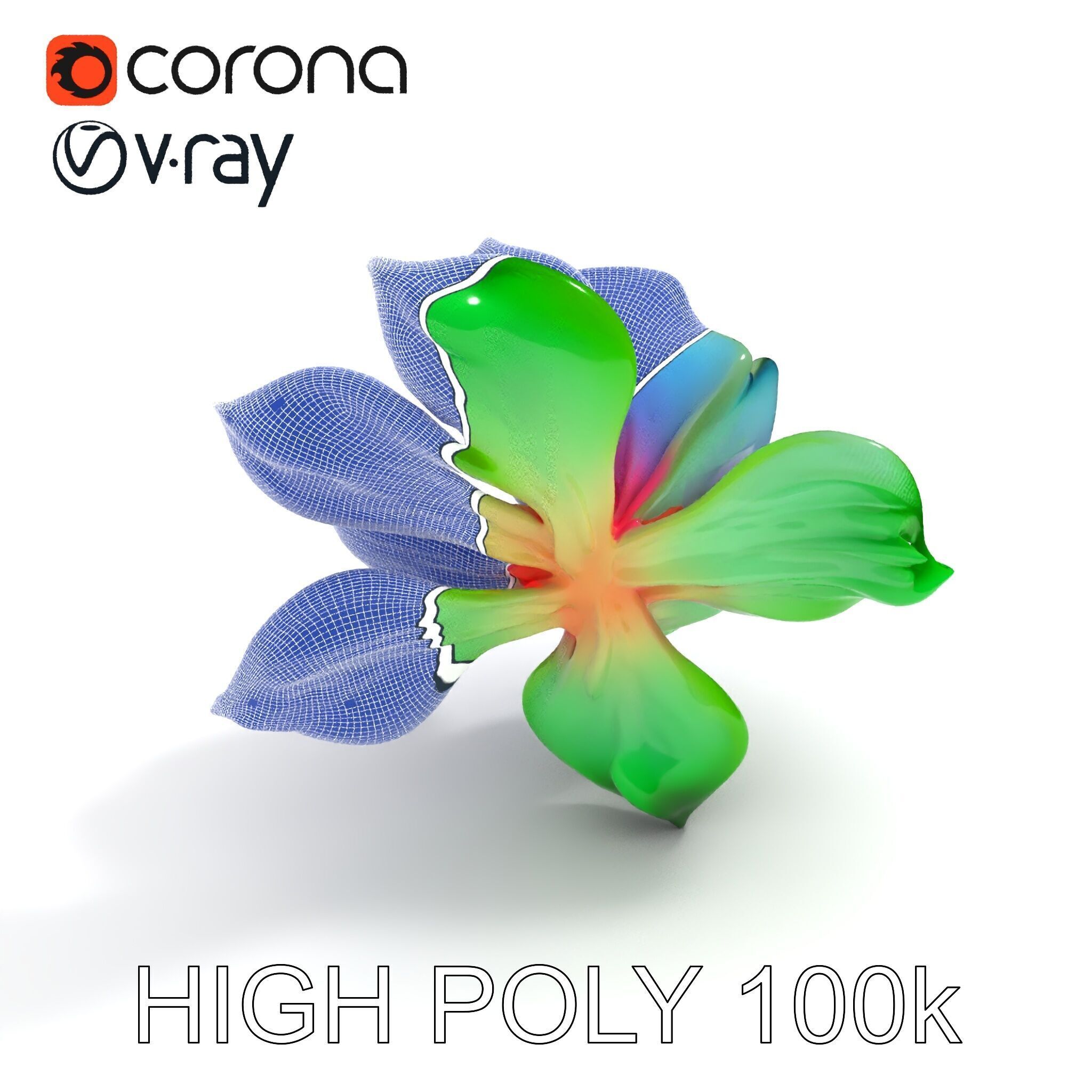 Colorful Bloom Flower Model Pack for D Rendering Low-poly 3D model_35