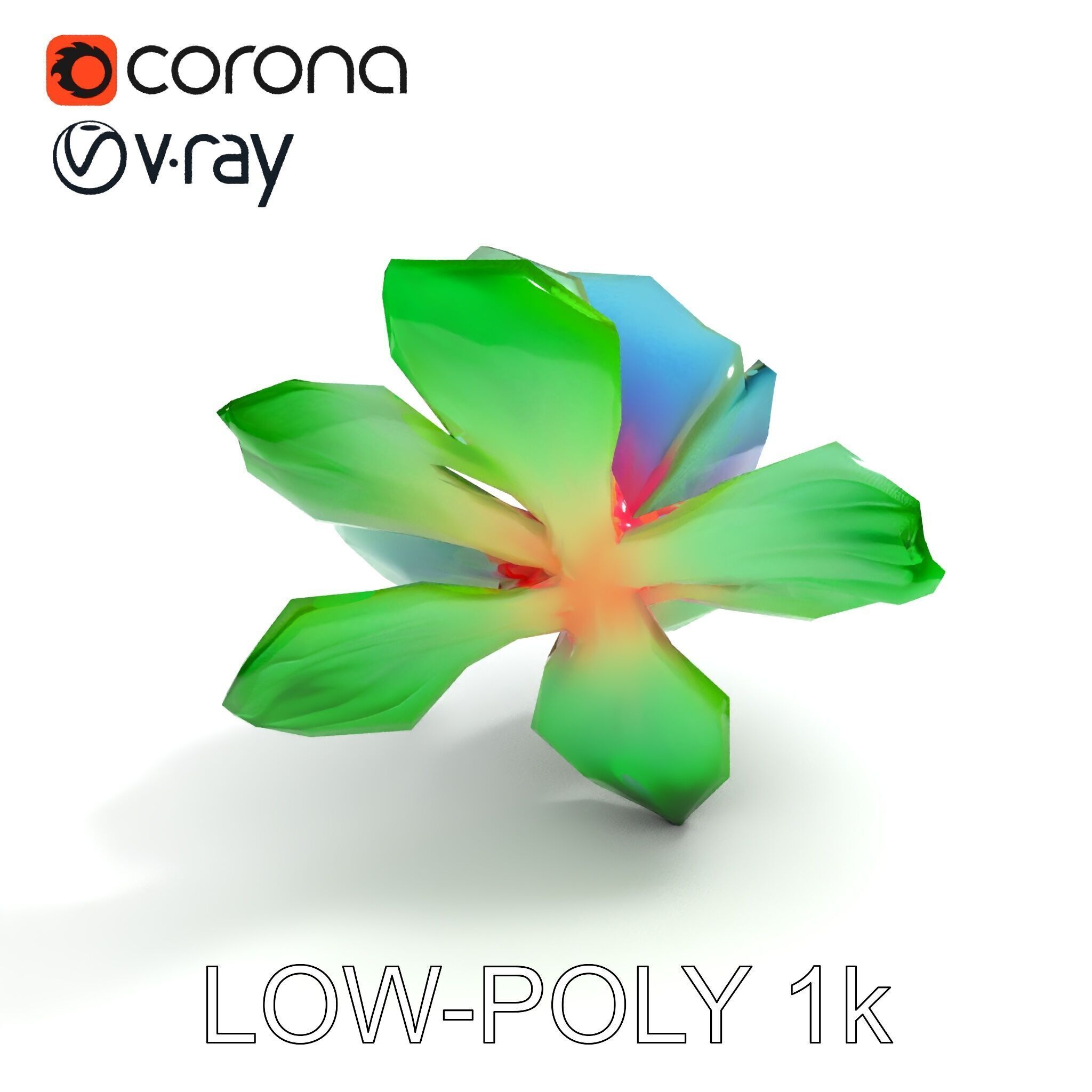 Colorful Bloom Flower Model Pack for D Rendering Low-poly 3D model_18