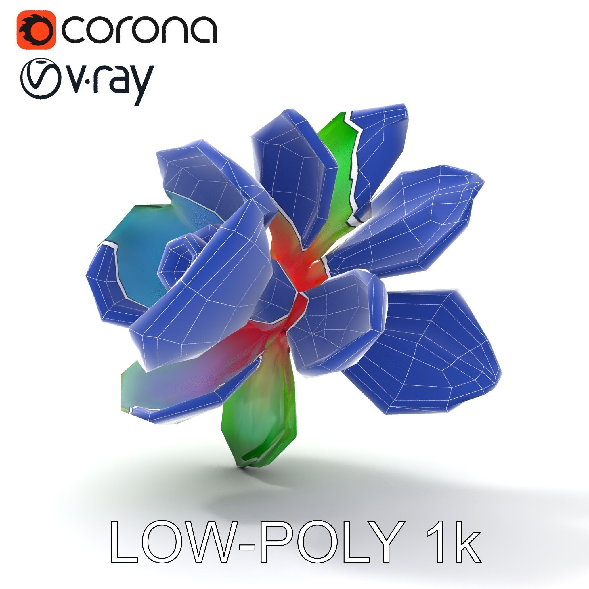Colorful Bloom Flower Model Pack for D Rendering Low-poly 3D model_25