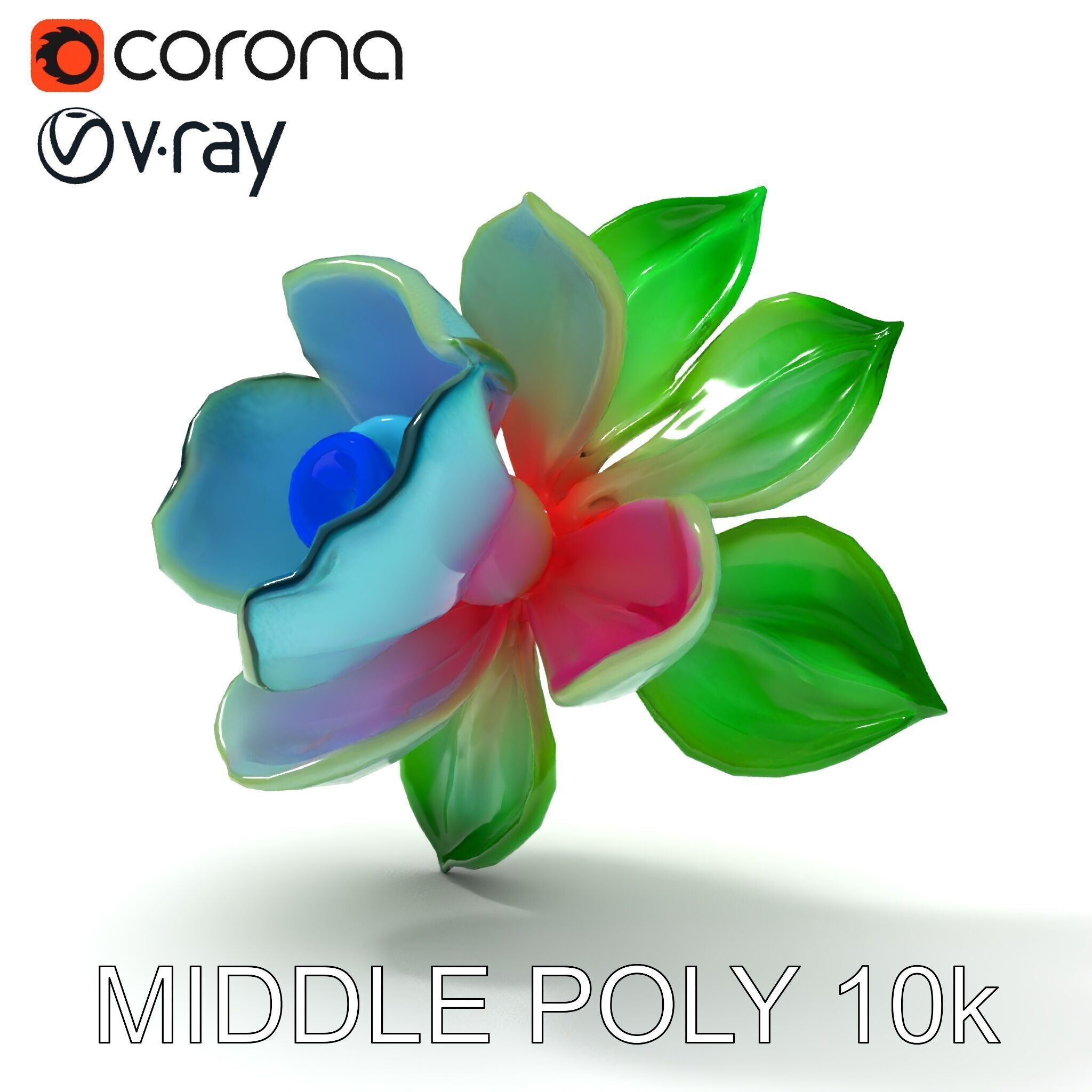 Colorful Bloom Flower Model Pack for D Rendering Low-poly 3D model_32