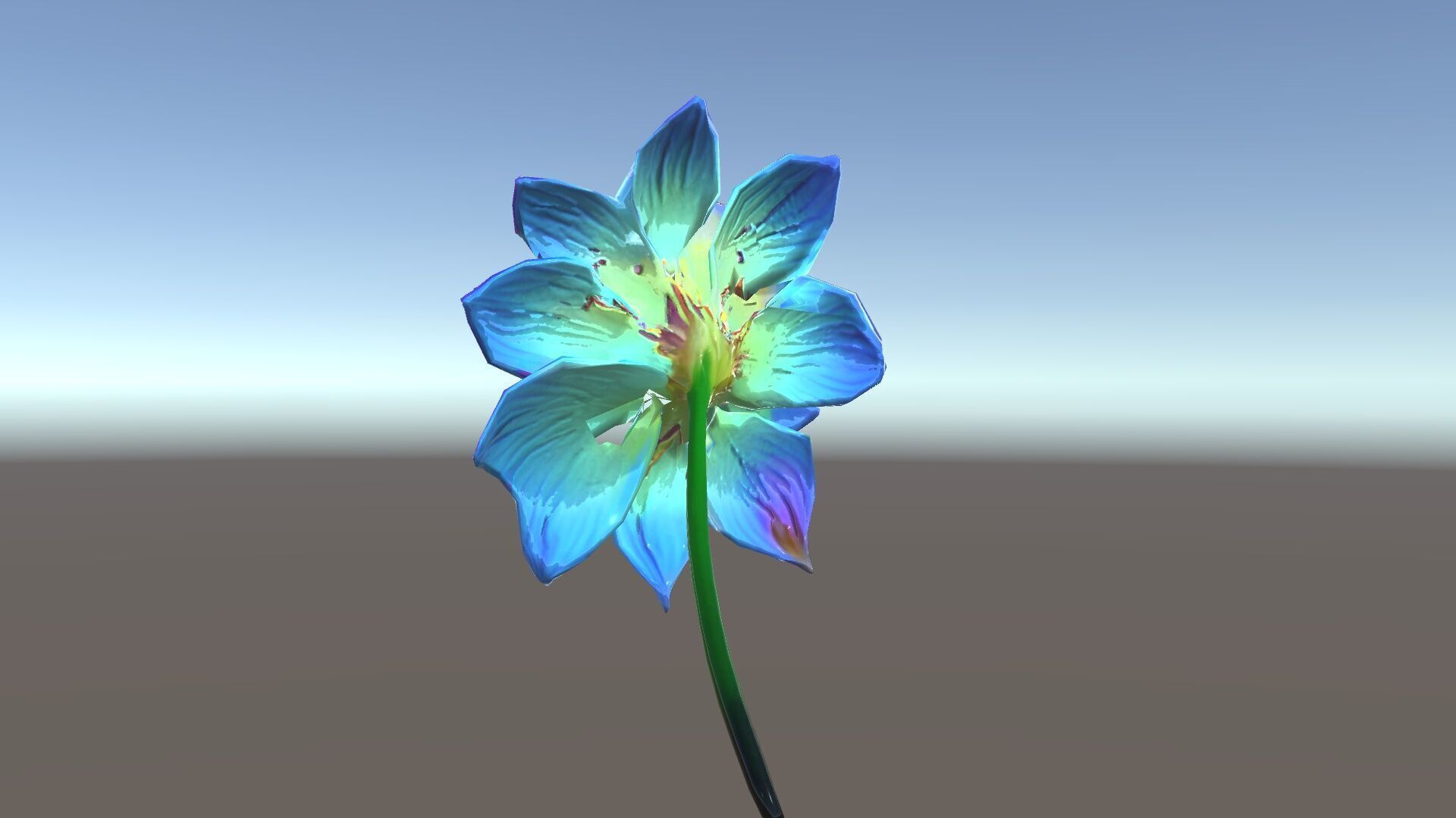 Vibrant Rainbow Flower Model Pack for D Applications Low-poly 3D model_30