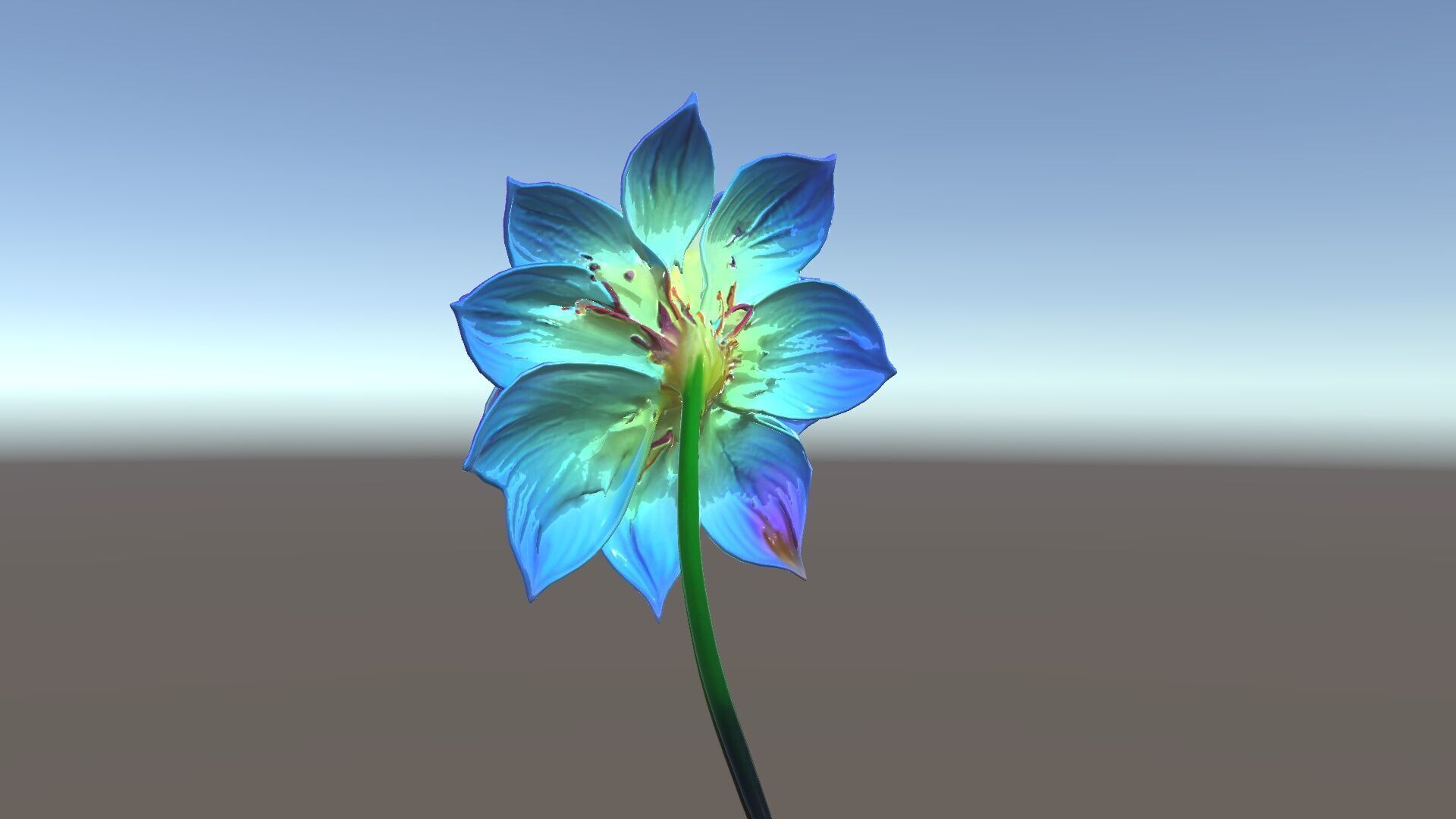 Vibrant Rainbow Flower Model Pack for D Applications Low-poly 3D model_9