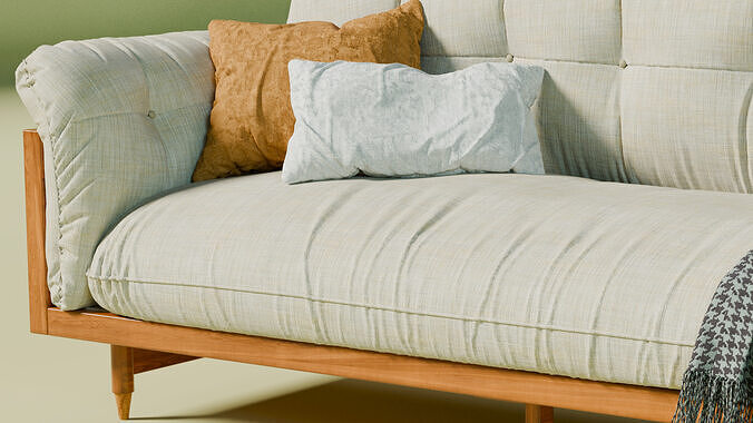 Cozy Modern Sofa 3D model 5