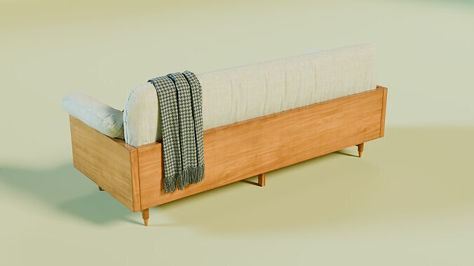Cozy Modern Sofa 3D model 3