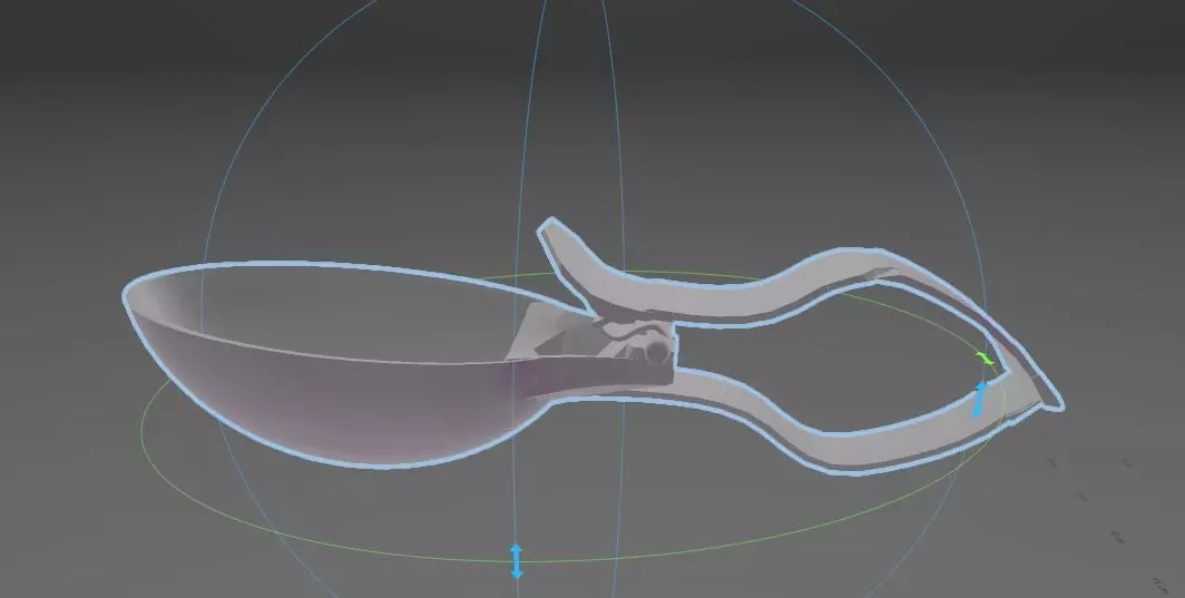 Modern Utensil SPOON CLAMP 3D model_2