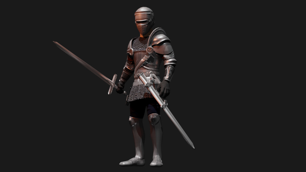3D Character - Knight Low-poly 3D model_2
