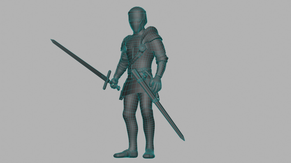 3D Character - Knight Low-poly 3D model_3