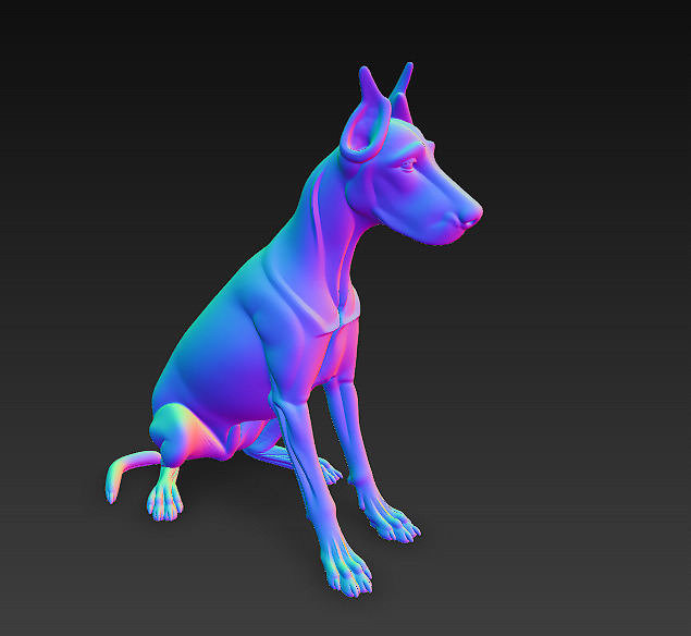Doberman 3D Model Basic - Low Poly 3D model_8