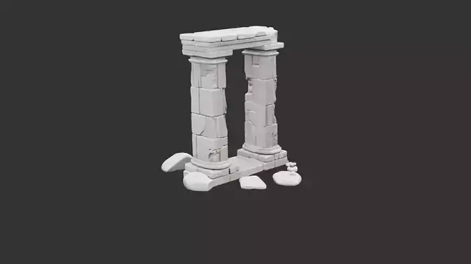 Broken Stone Pillar Fragment