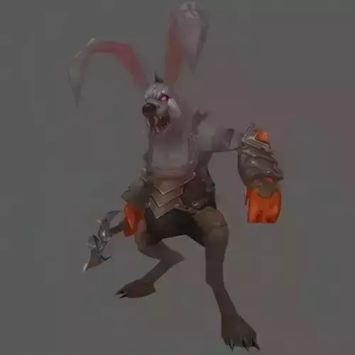 Elbeland Monster 03 - Hideous Rabbit Low-poly 3D model