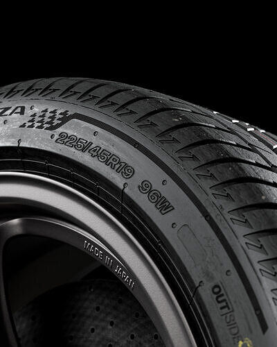 Bridgestone Turanza 225 45 R19 96W 3D model 3
