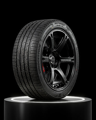 Bridgestone Potenza Sport AS 225 45 R18 95W 3D model 6