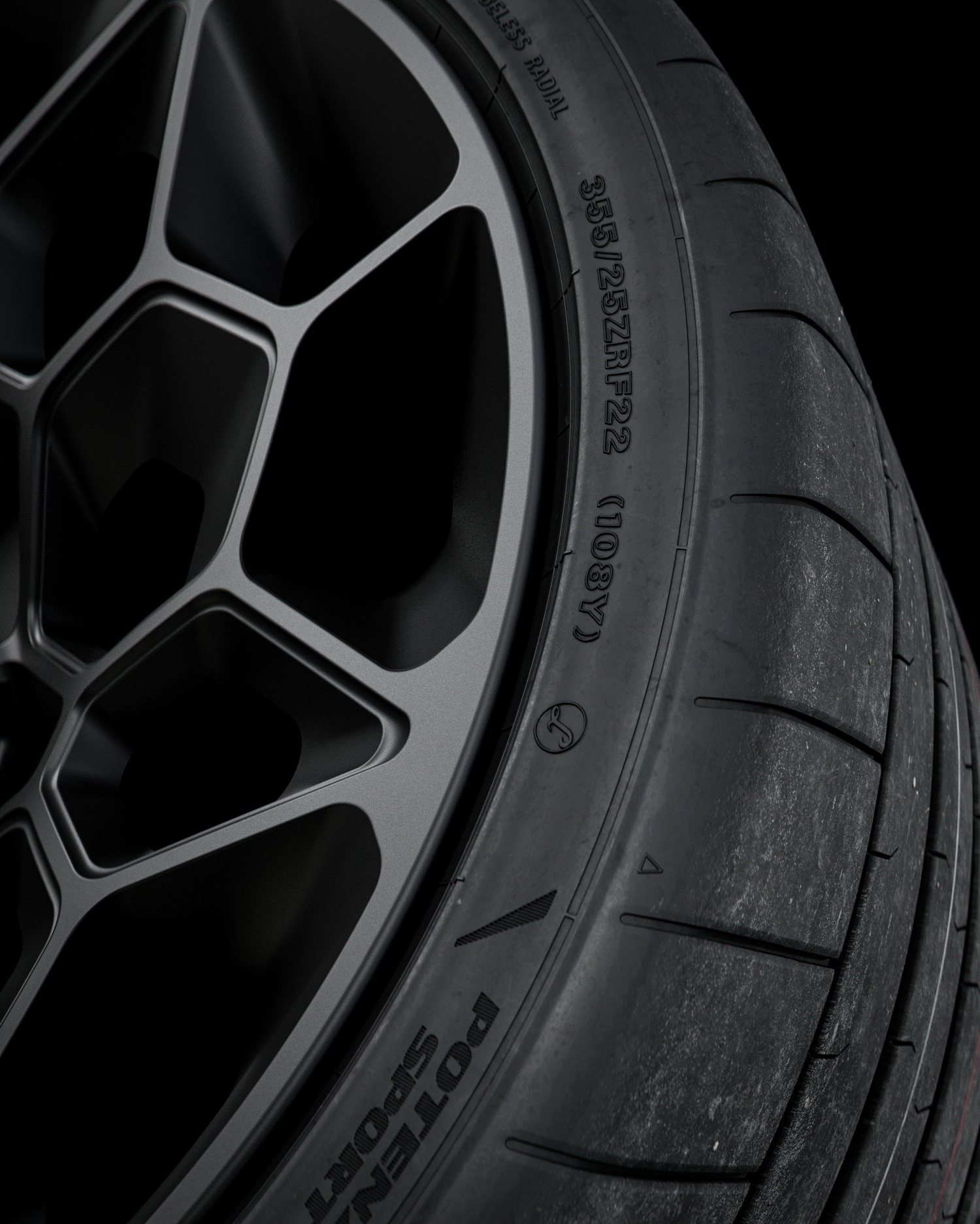 Bridgestone Potenza Sport 355 25 ZRF R22 3D model_1
