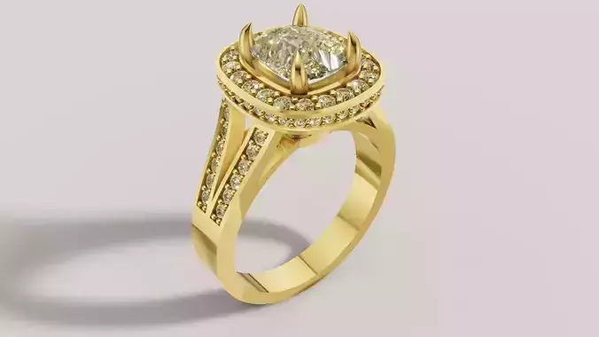 Engagement Ring 3D print model C 78