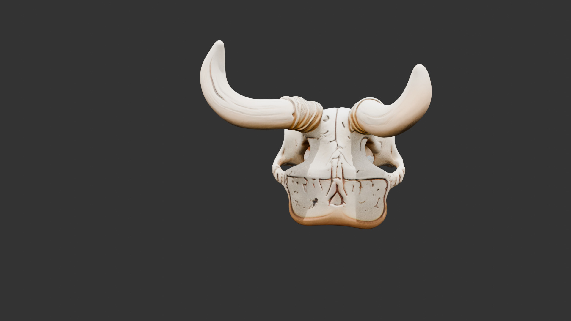 Animal Skull on Desert Ground Low-poly 3D model_8
