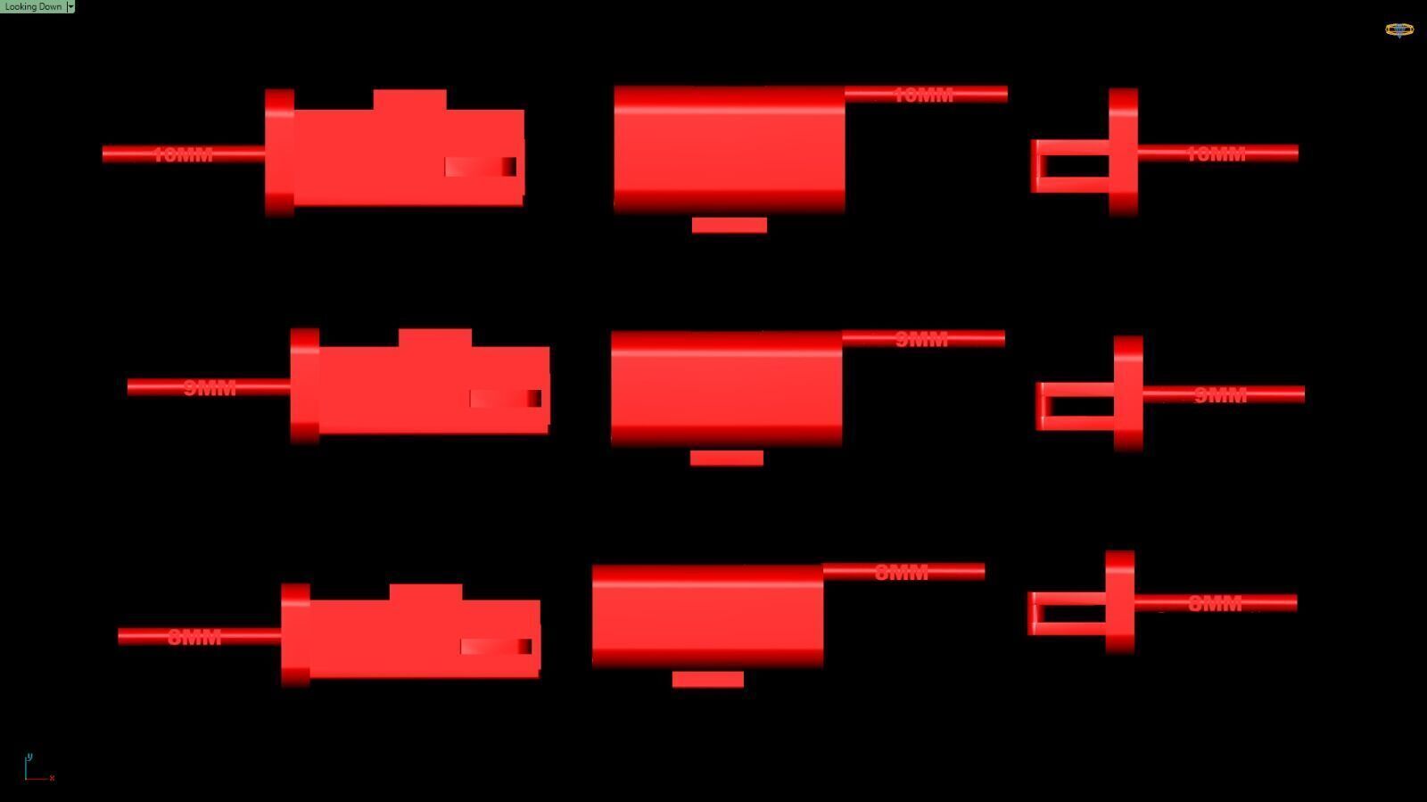 PACK Cuban Locks Clasp 8mm 9mm 10mm 3D print model_4
