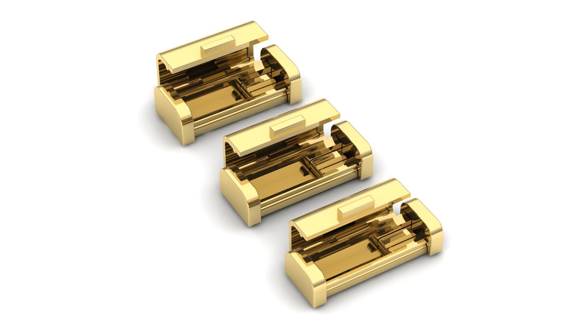 PACK Cuban Locks Clasp 8mm 9mm 10mm 3D print model_1