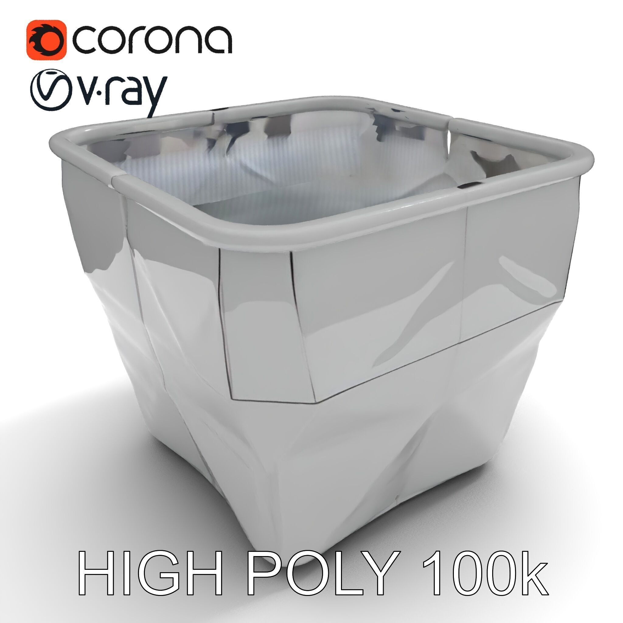 Geometric Planter Model Pack Low-poly 3D model_31