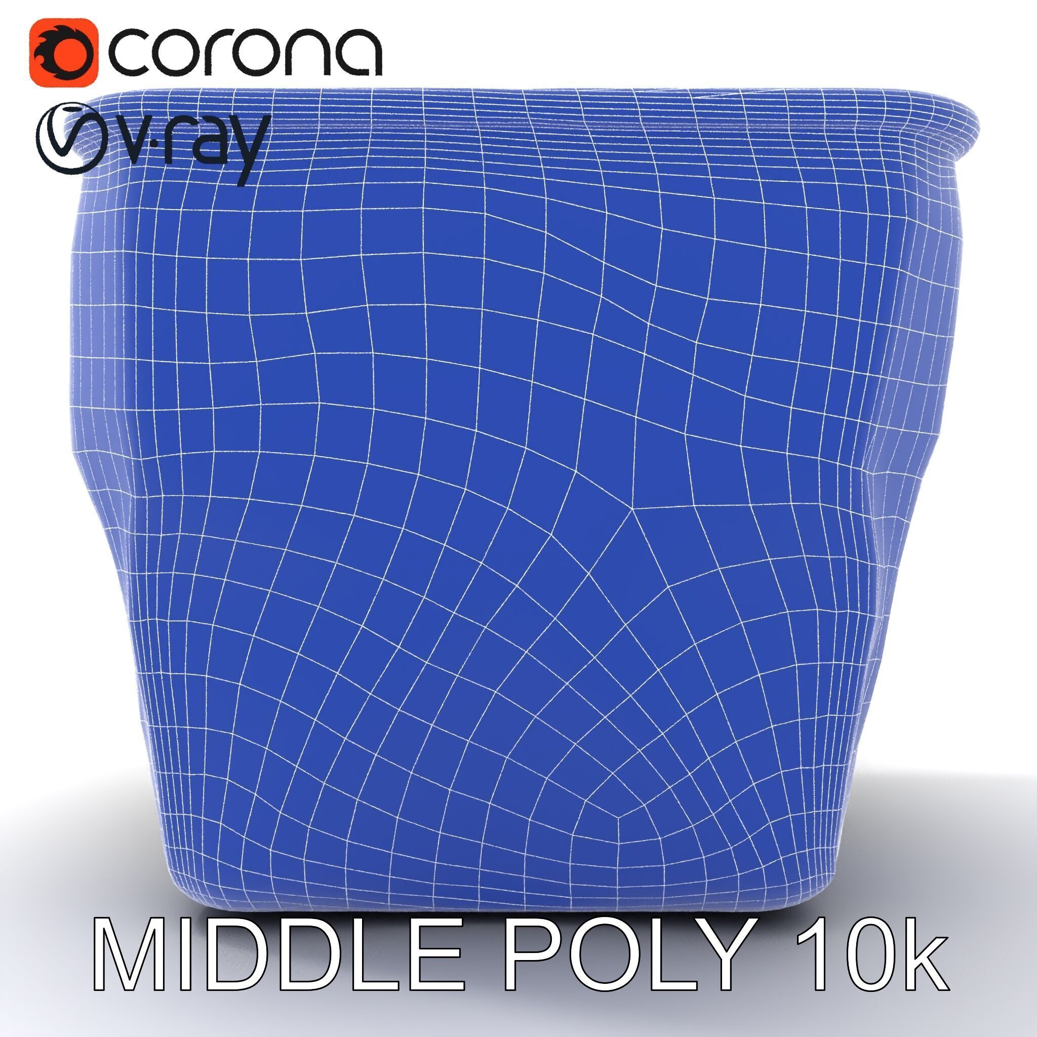 Geometric Planter Model Pack Low-poly 3D model_17