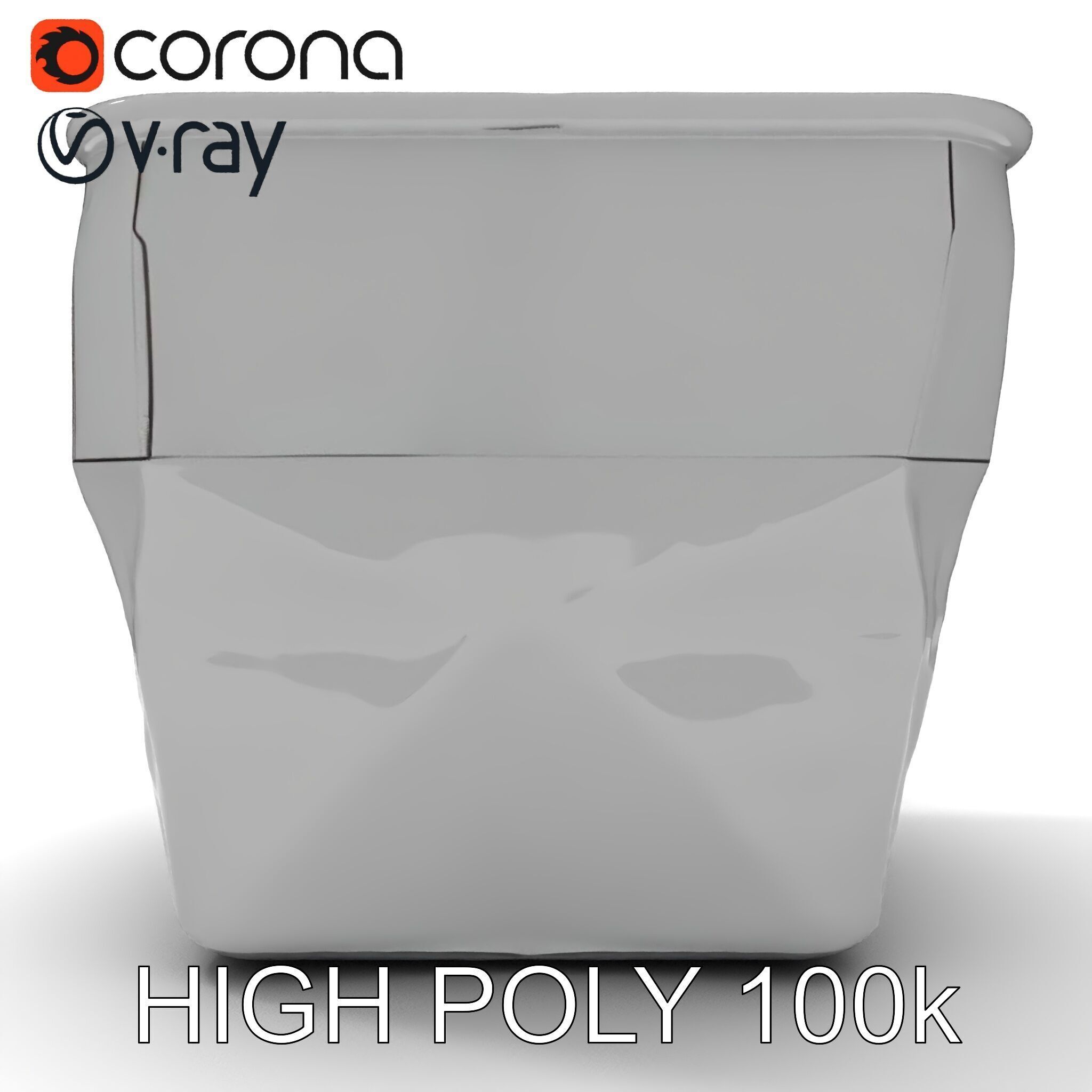 Geometric Planter Model Pack Low-poly 3D model_16