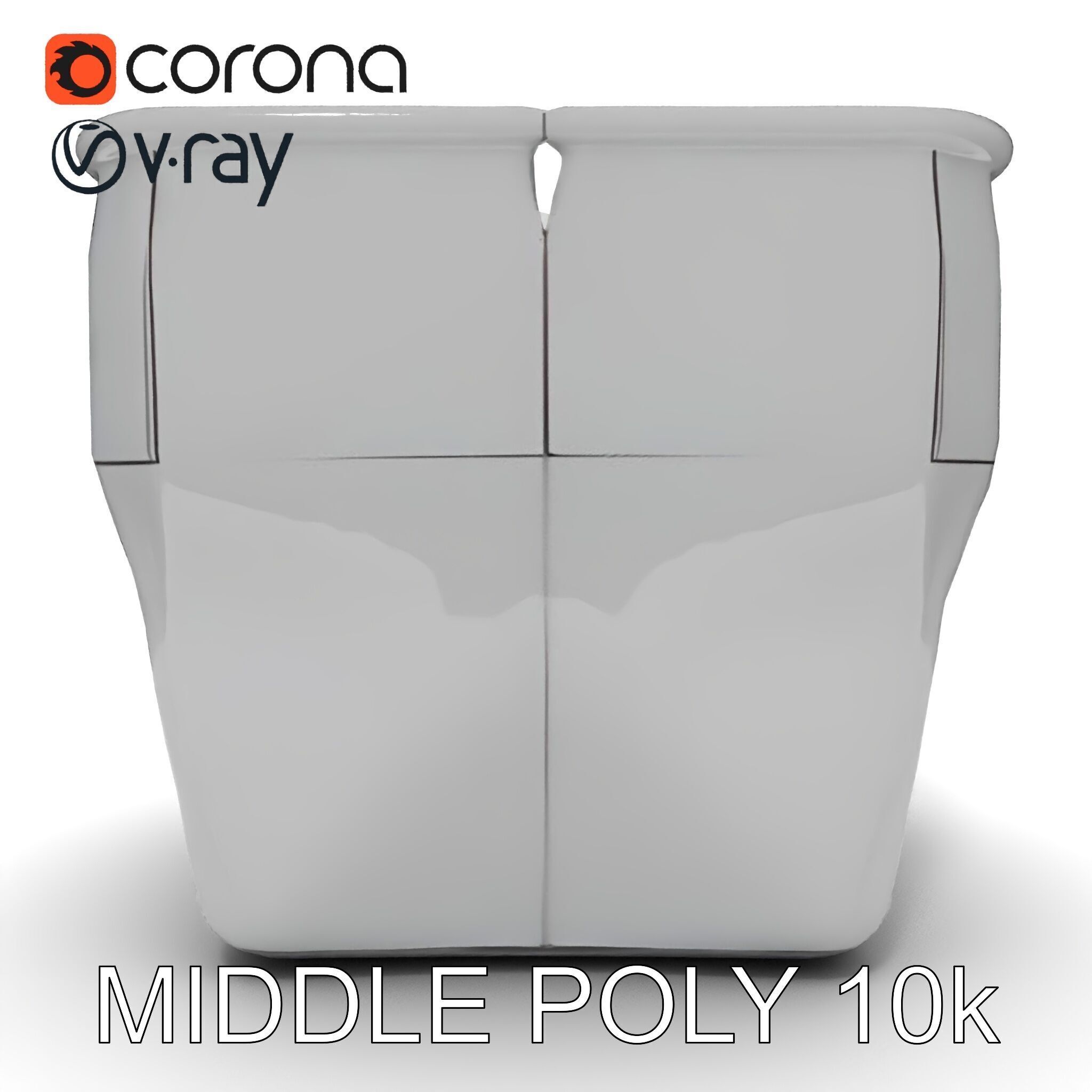 Geometric Planter Model Pack Low-poly 3D model_29
