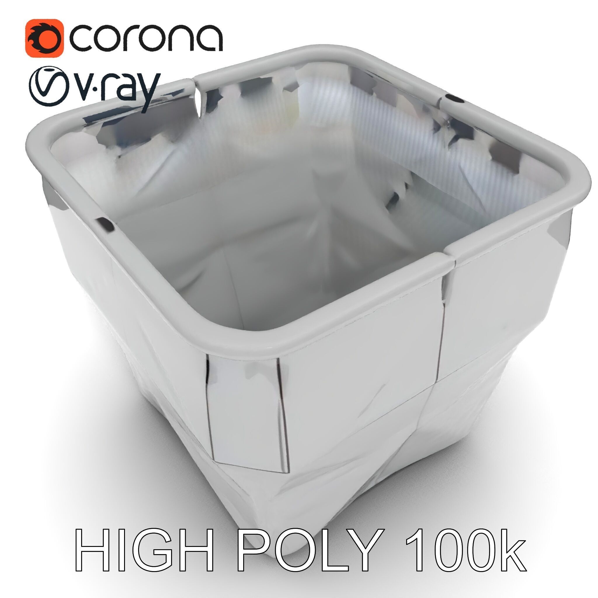 Geometric Planter Model Pack Low-poly 3D model_8