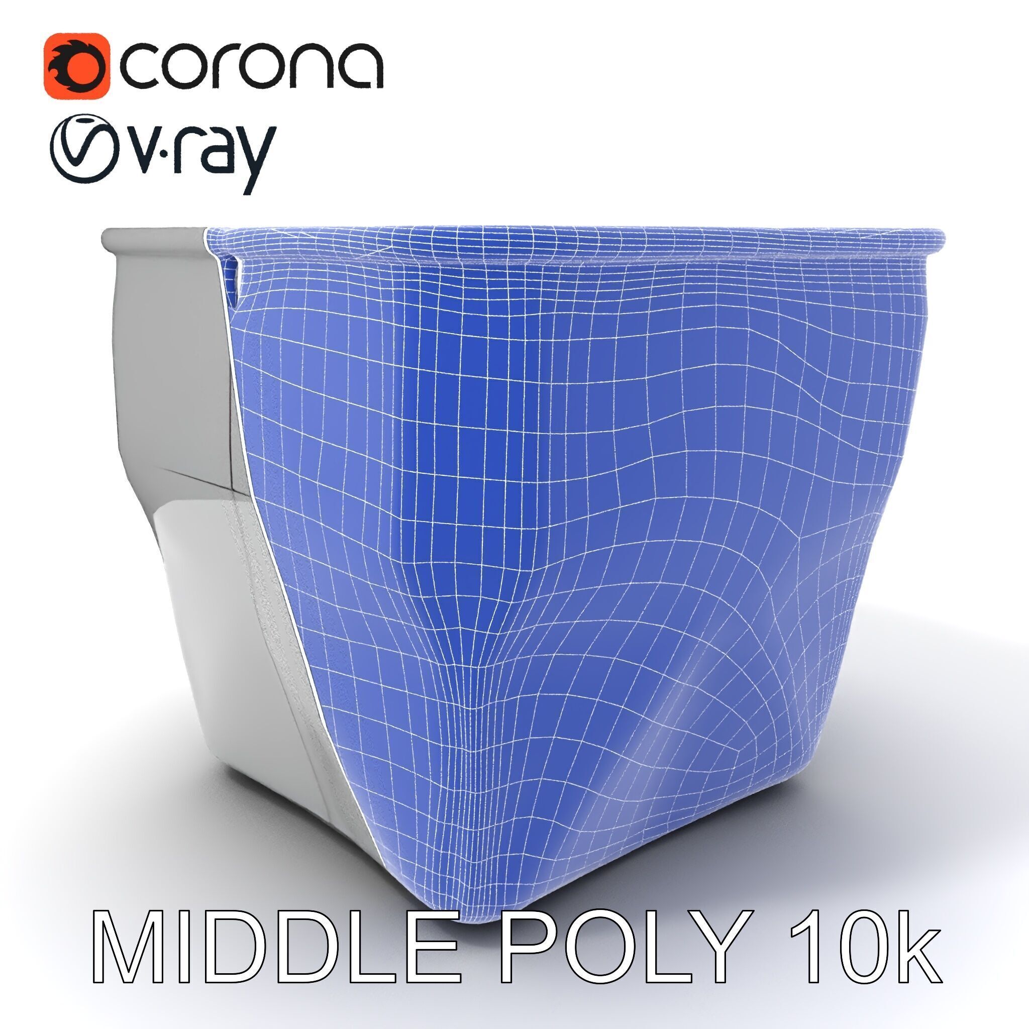 Geometric Planter Model Pack Low-poly 3D model_32