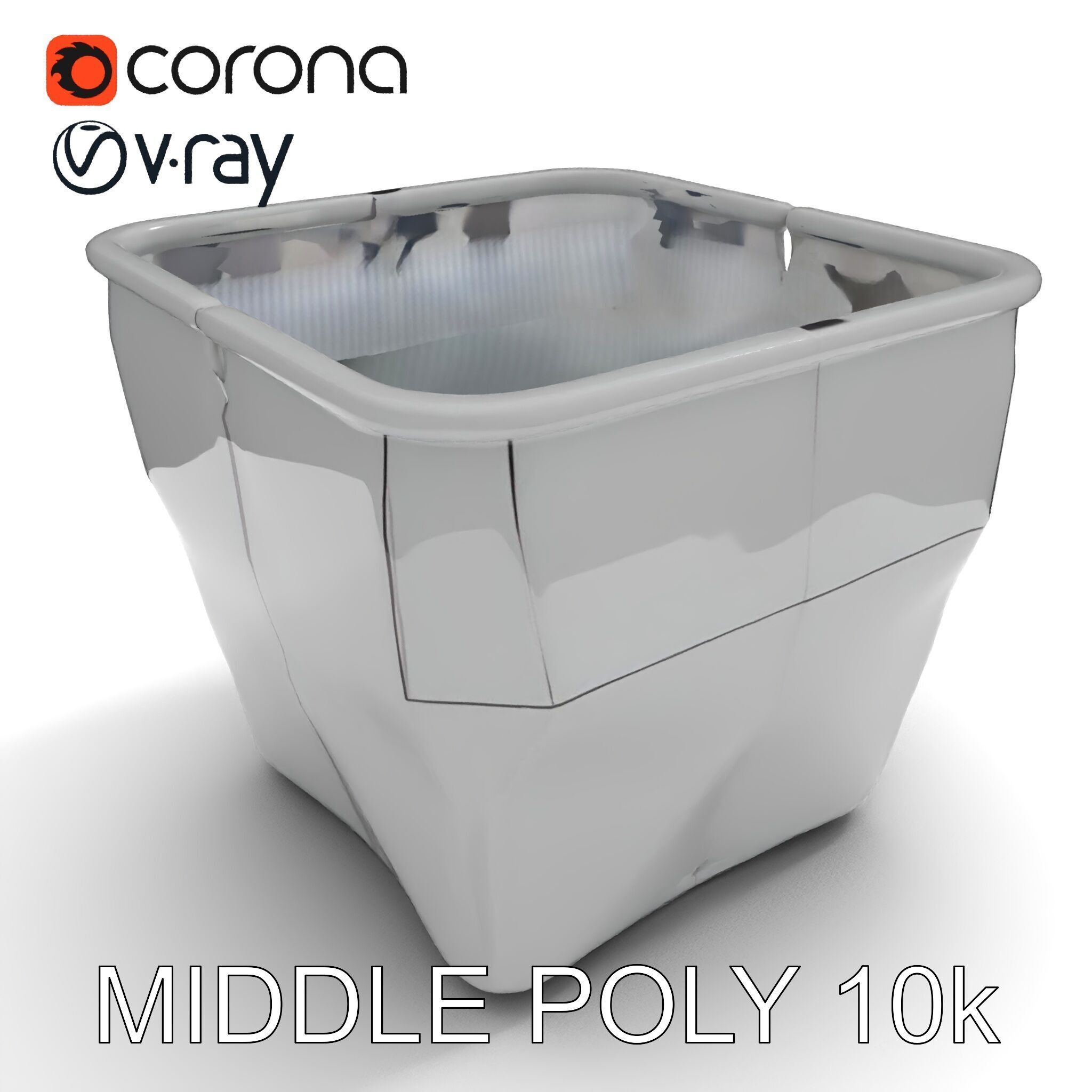 Geometric Planter Model Pack Low-poly 3D model_22