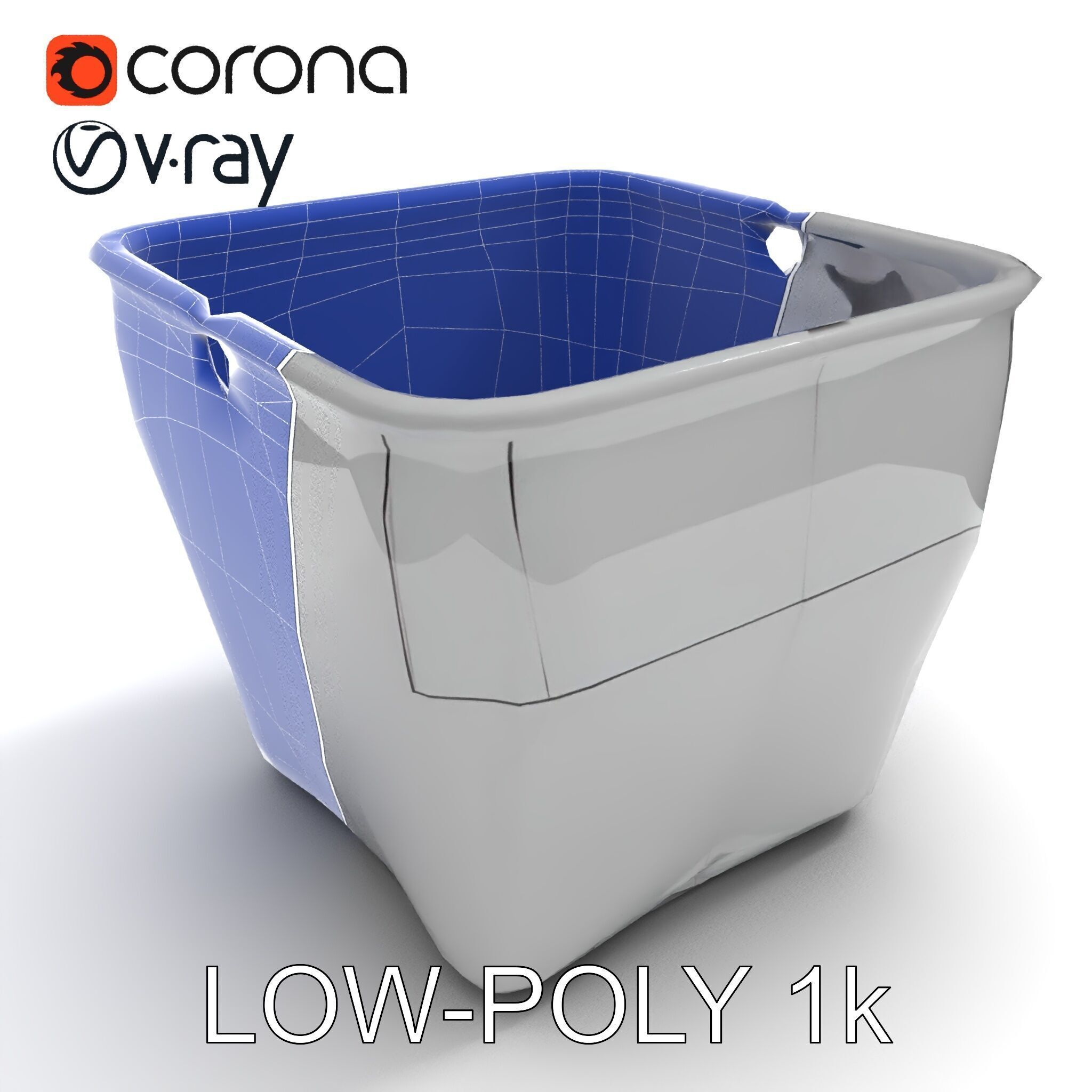 Geometric Planter Model Pack Low-poly 3D model_7