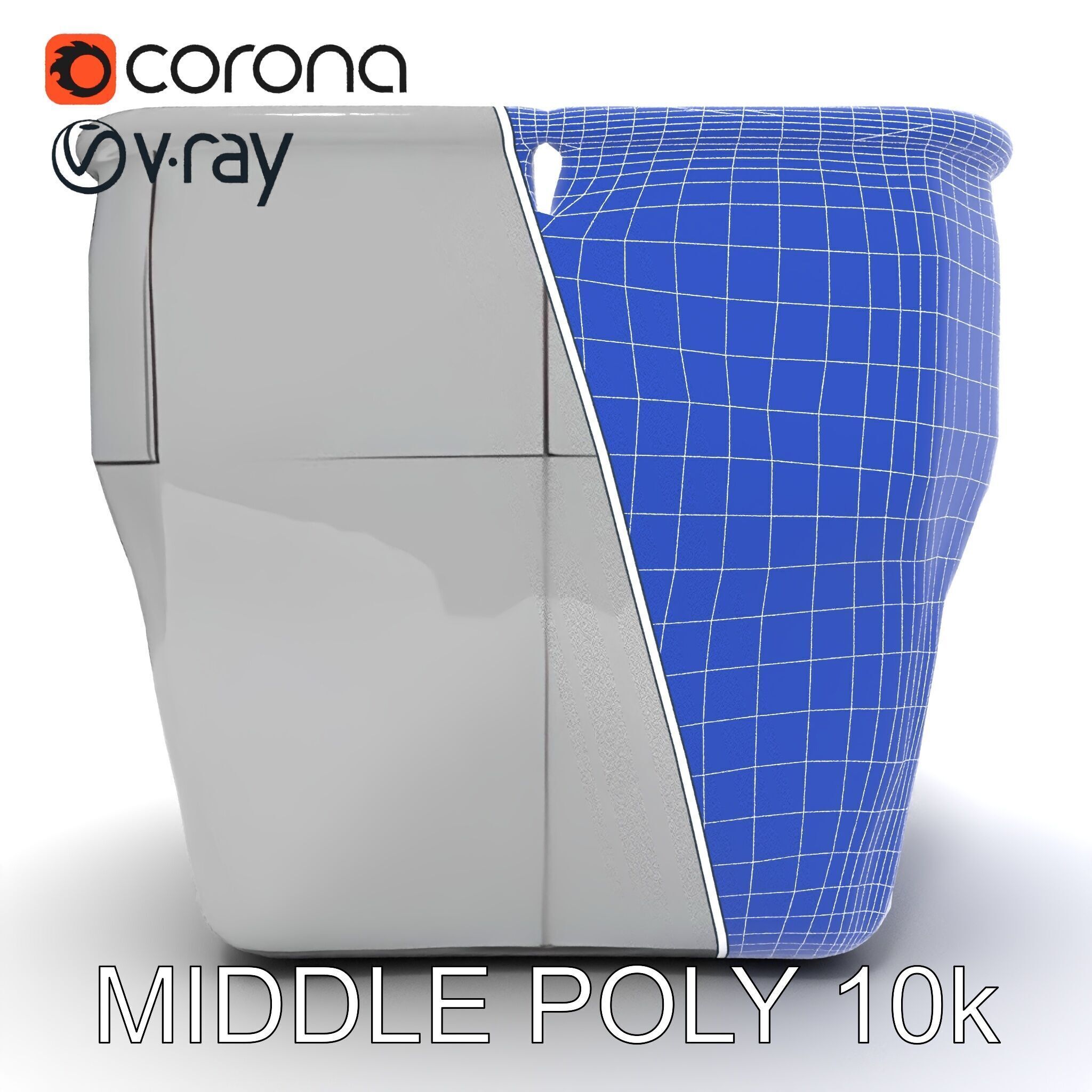 Geometric Planter Model Pack Low-poly 3D model_14