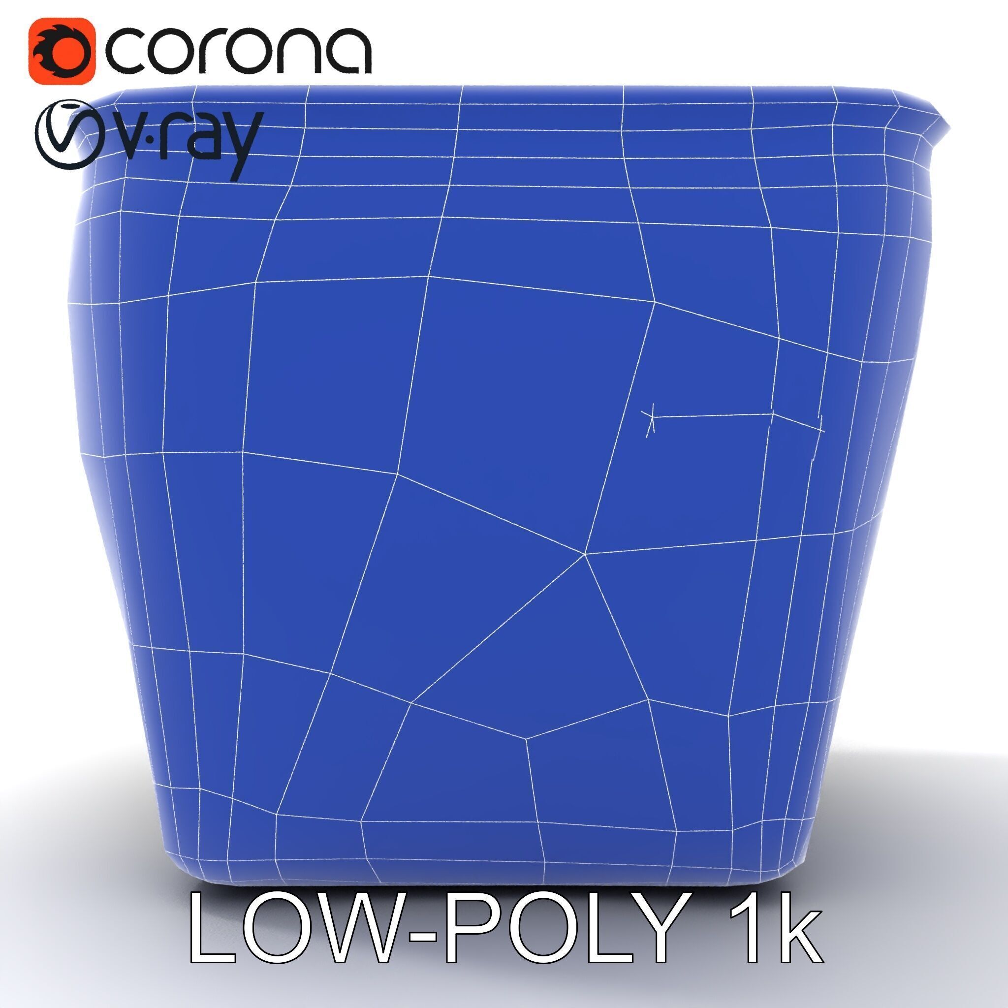 Geometric Planter Model Pack Low-poly 3D model_33