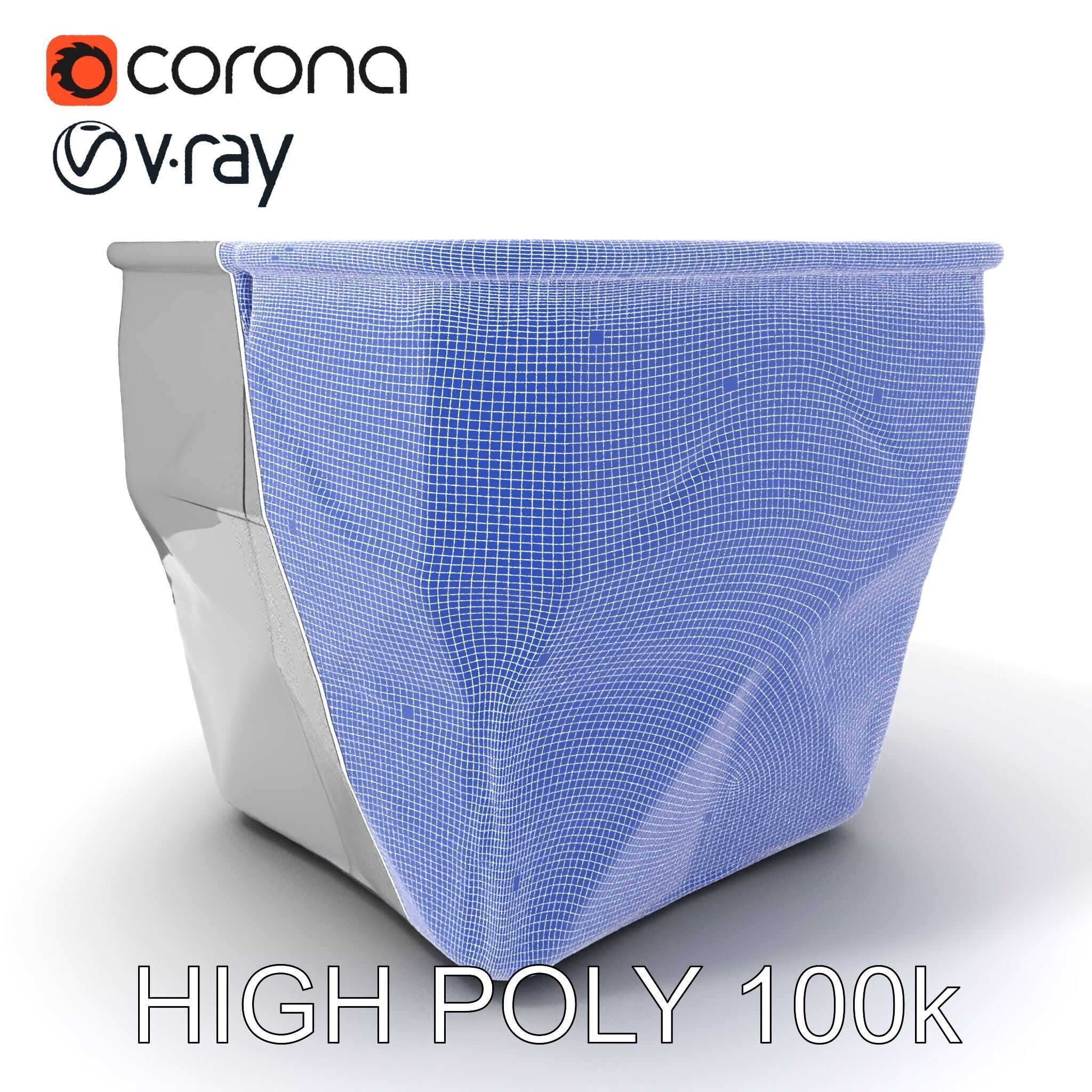 Geometric Planter Model Pack Low-poly 3D model_4