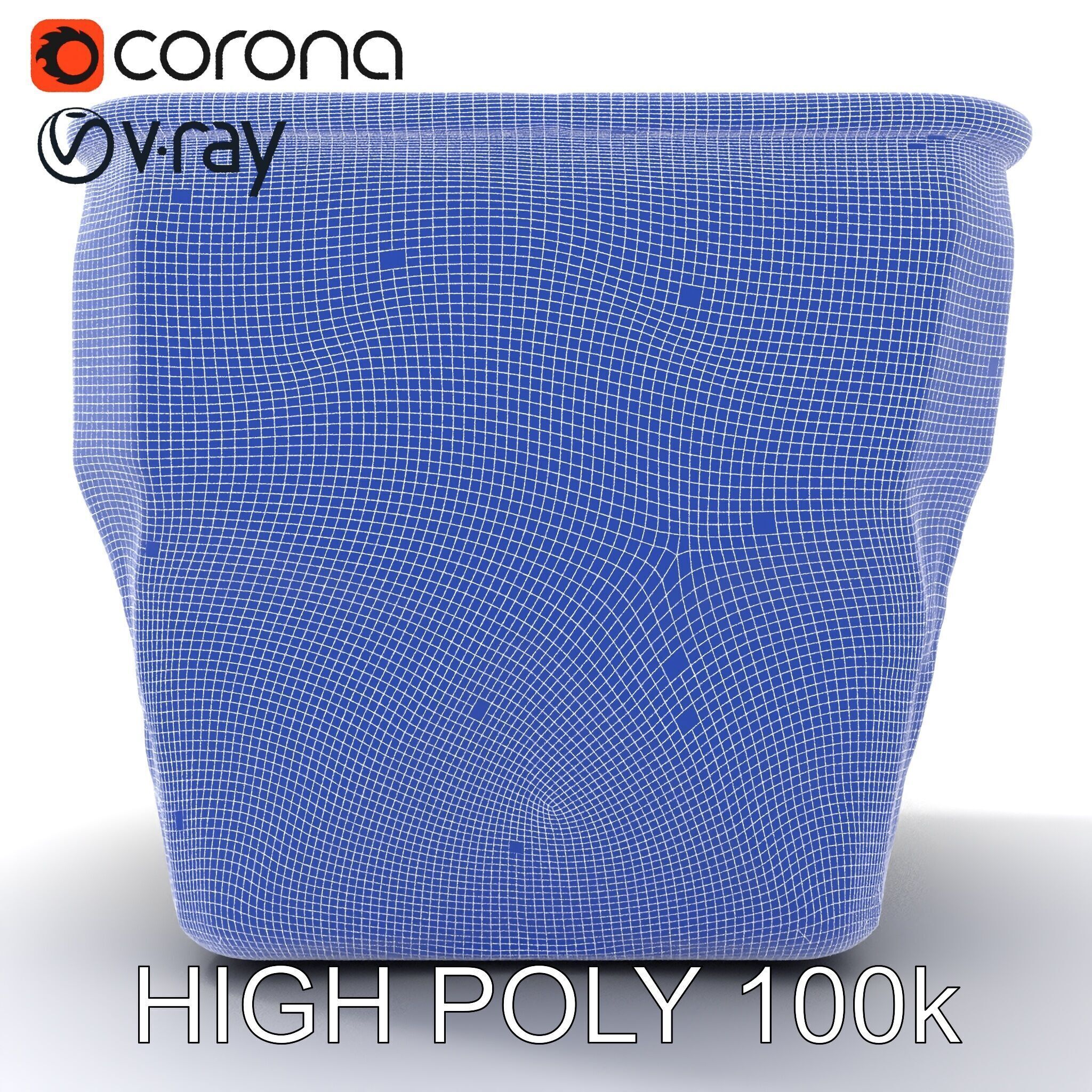 Geometric Planter Model Pack Low-poly 3D model_34