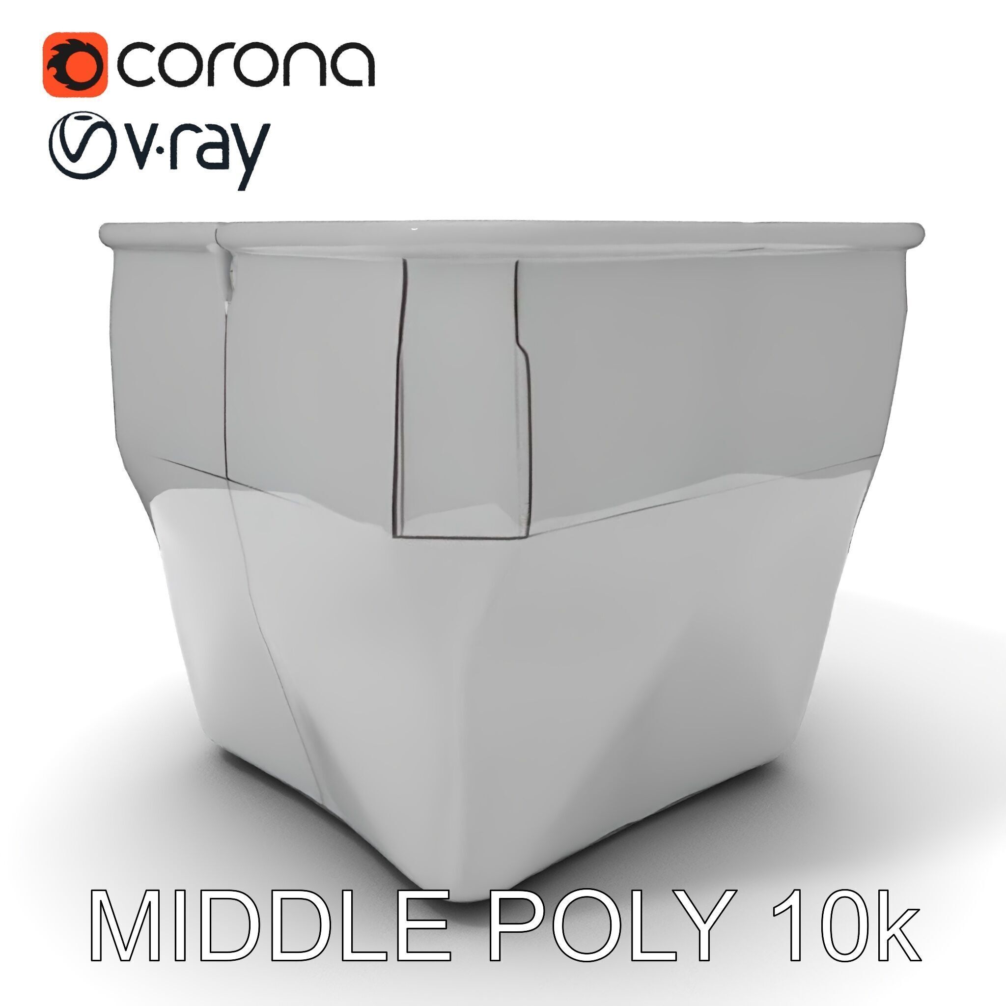 Geometric Planter Model Pack Low-poly 3D model_20