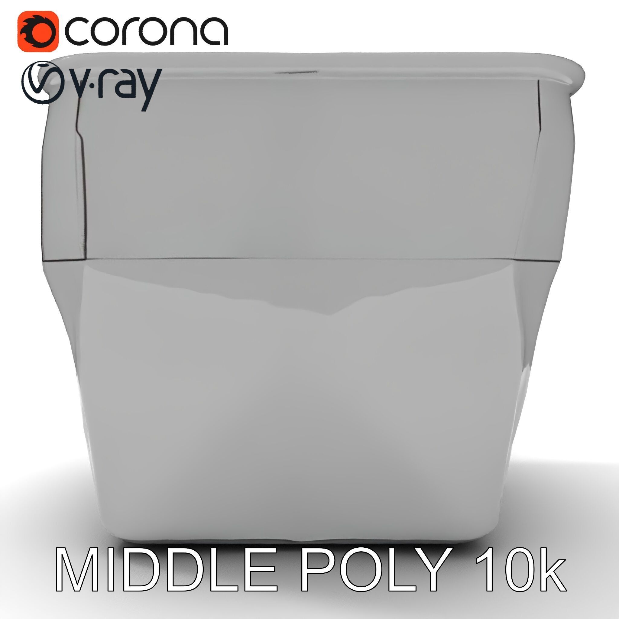 Geometric Planter Model Pack Low-poly 3D model_12